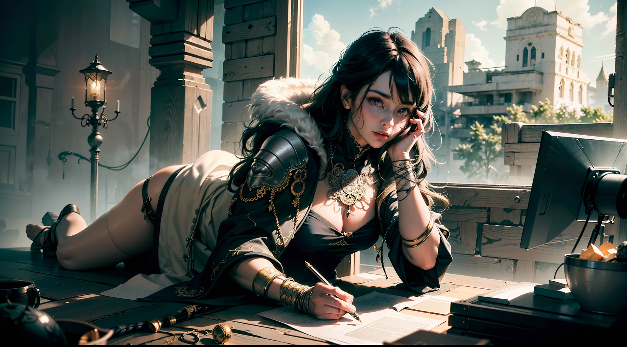 ((best quality)), ((masterpiece:1.2)), (extremely detailed:1.1), (8k, high quality, cinematic, hyper realistic, illustration), (autodesk maya, octane render, unreal engine, game character, ray tracing, hdr), (35mm focal length, f/2 aperture, dynamic perspective, depth of field),(1girl, dynamic angle), the most beautiful form of chaos, a brutalist designed, vivid colours, (zentangle, mandala, tangle, entangle), (fractal art), silk web, 3d, realistic, CG, 3D model, beautiful, elegant, confident, (hdri, bloom, rim lighting, soft lighting, low key), delicate\(armor\) wizard robe