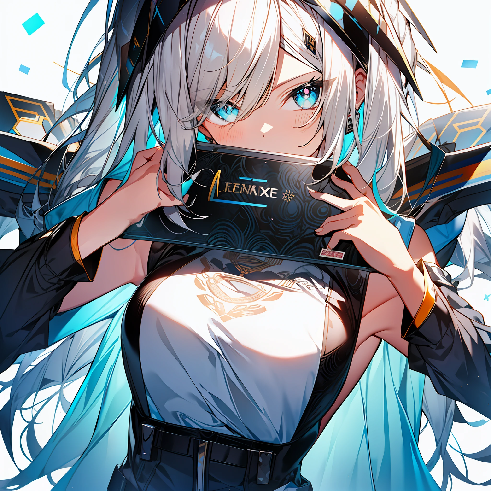 background, mixed-language_text, Japanese letters in graffit, girls, long blonde hair, excellent lighting, sidelighting, perfect ultimate (flat color: 1.3), (magazine_cover: 1.4), (multicolored_background: 1.3), striped_background, card_background, :: discs with sharp and shiny blades in the hand :: circular pieces of white metals glued to the ultra detailed arms coming out sparkling glow, black star design stamped in the middle of the shirt , perfect and detailed, ultra detailed shirt with abstract design and with Japanese letter print in graffiti on the sides of the clothes, image of girls with big breast, on top of a futuristic motorcycle, with immersive effects, hover effect, background graffiti style tribal tattoo with flowers and vibrant colors, "ultra HDR" detailed and with focus effect, (masterpiece: 1.2, best quality), (beautiful eyes with huge eyelashes finely detailed: 1.2), , ((Solo)), (Finely detailed eyes and detailed face :1.3), in various full-body attack poses, (cute background: 1.2),futuristic costume, super detailed circular metals Grabbed on arms and pants, fantastic paintings
