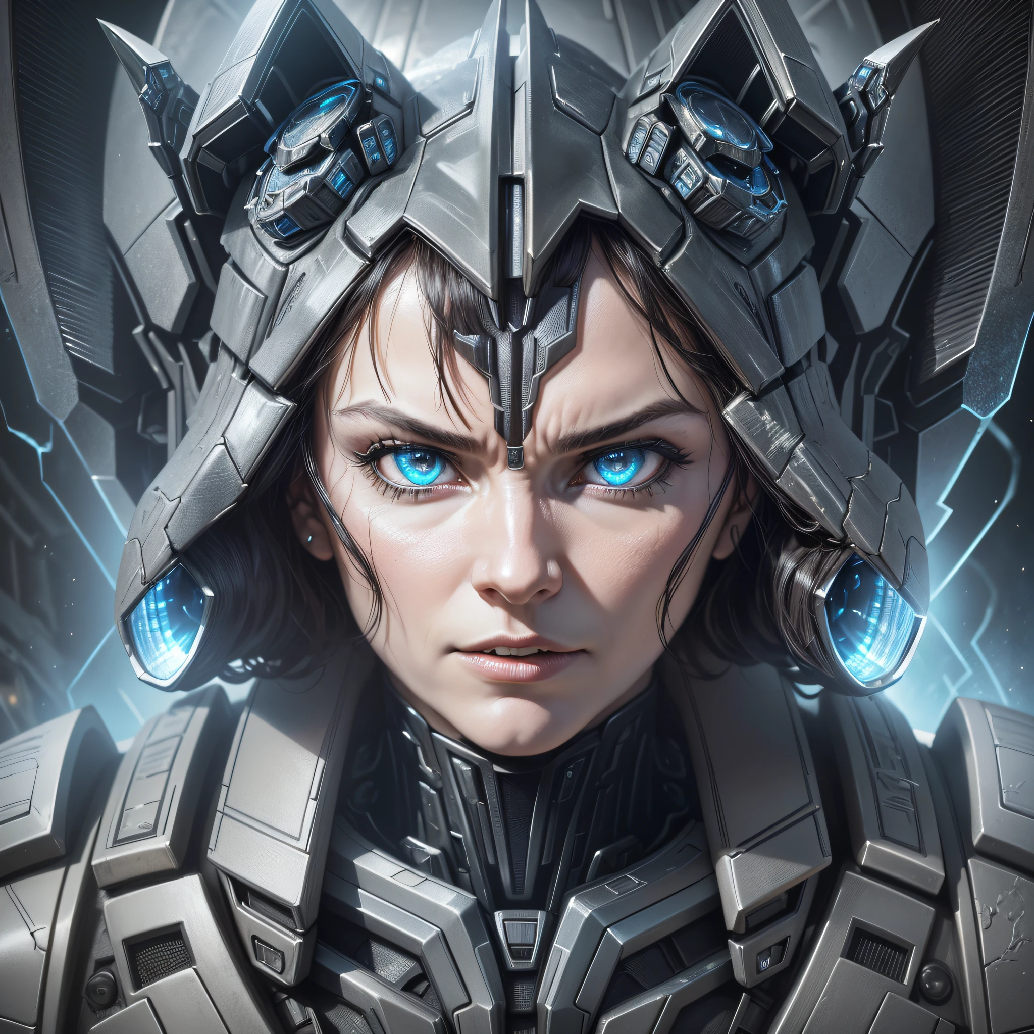 "Michael Bay, ((Transformers style, hr giger, realistic photo)) ultra detail 8k, The Last Knight, best quality, CG action movies, stunning wallpaper photo, close-up perspective, (((head only, close up)) Bublee Bee, 35mm cinematic effect." --auto --s2