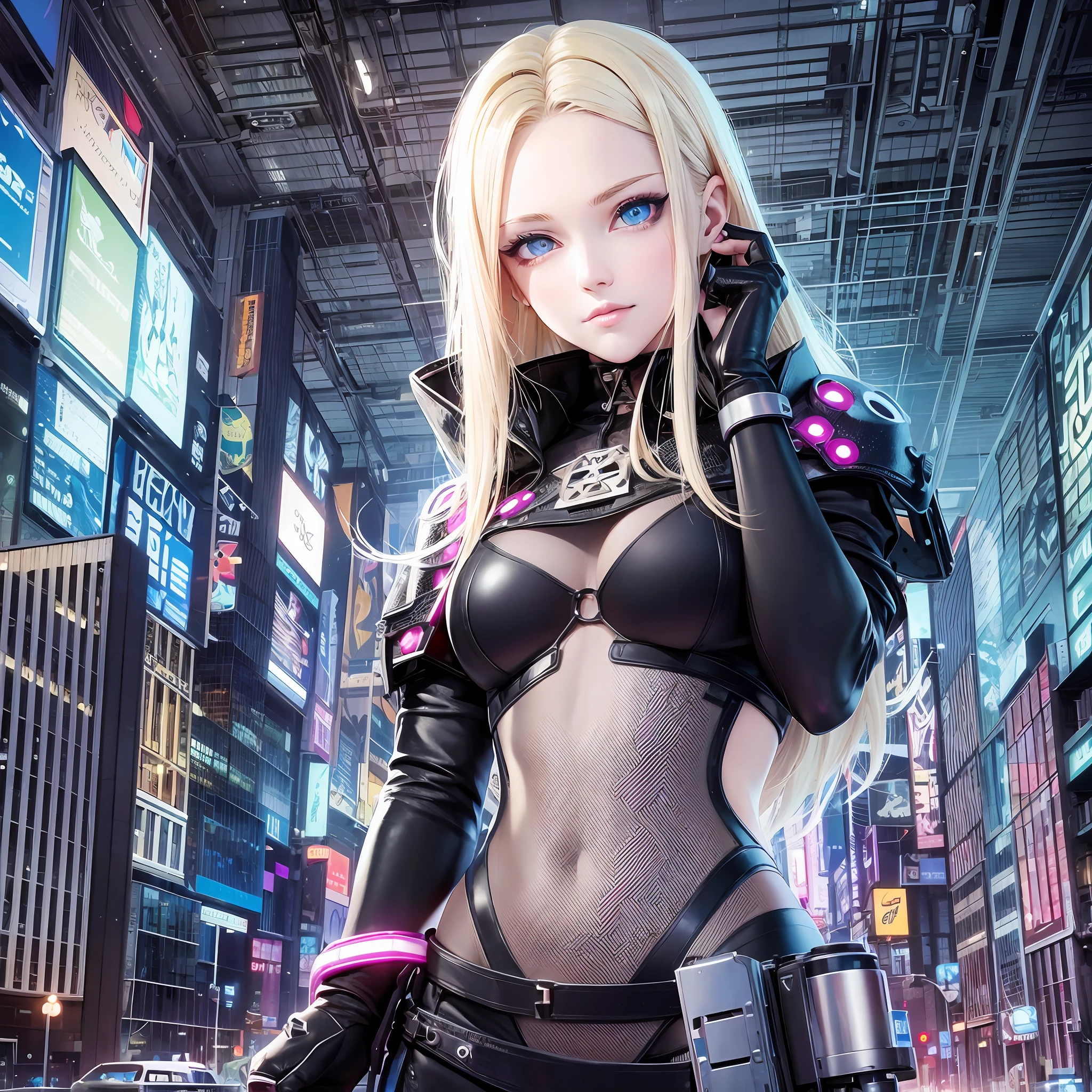 rpg, cyberpunk, woman, blue eyes, blonde, d&d, young --auto --s2