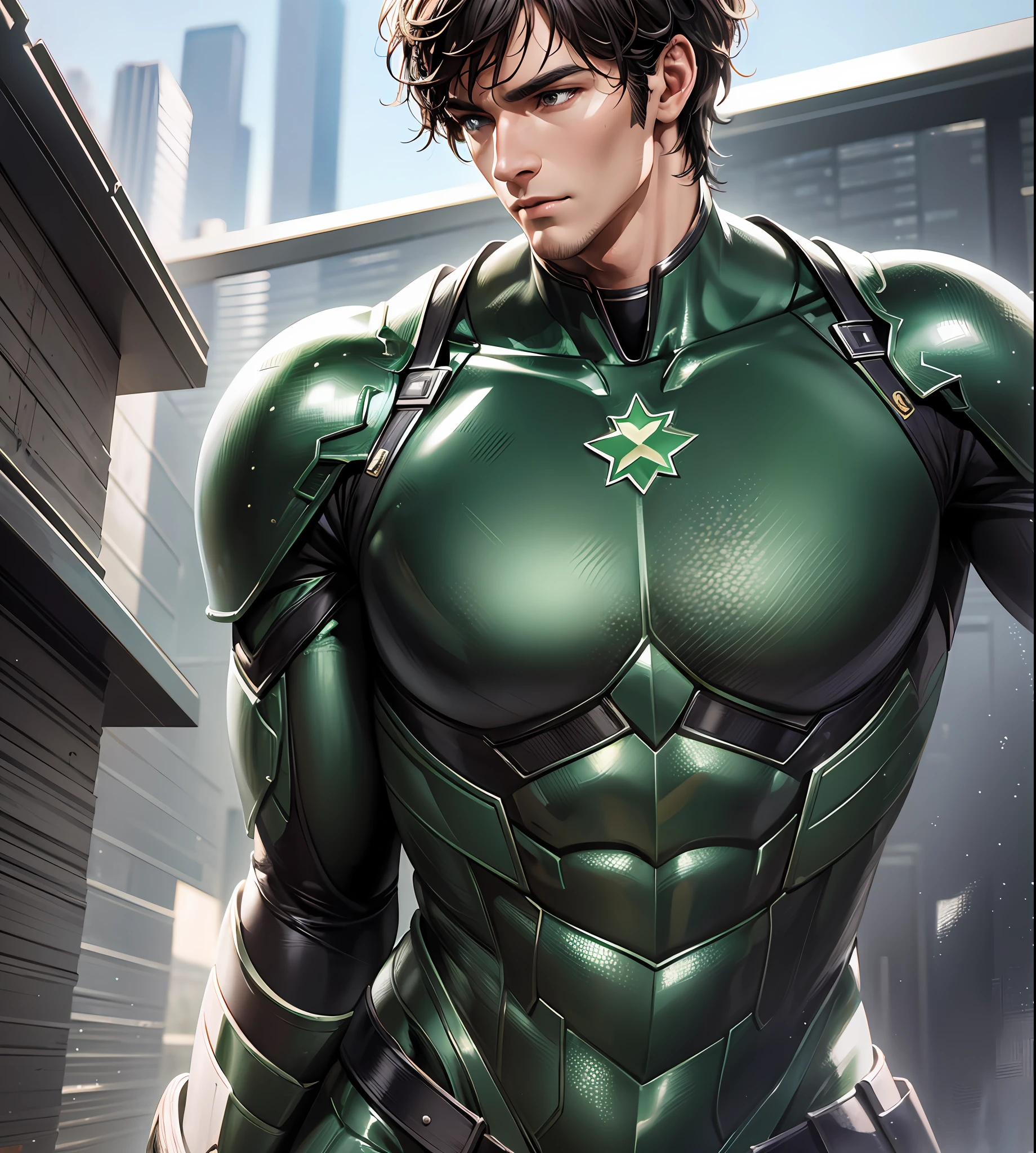 Although very handsome, the whole body of a man is realistic,  Super Hero Heineken Men's Action  Amazing Movie Highly Detailed Artwork Detailed Faces Detailed Suit Cgi 8k Resolution --auto --s2