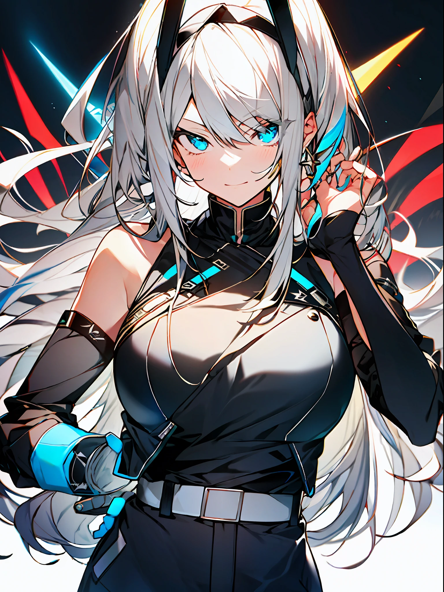 background, mixed-language_text, Japanese letters in graffit, boys, excellent lighting, sidelighting, (), vhsKeeper,, style GUILTY GEAR -STRIVE perfect ultimate (flat color: 1.3), (magazine_cover: 1.4), (multicolored_background: 1.3), striped_background, card_background, :: background, mixed-language_text, Japanese letters in graffit, girls, long blonde hair, excellent lighting, sidelighting, perfect ultimate (flat color: 1.3), (magazine_cover: 1.4), (multicolored_background: 1. 3), striped_background, card_background, :: discs with sharp and shiny blades in the hand :: circular pieces of white metals glued to the ultra detailed arms coming out shimmering glow, black star design stamped in the middle of the shirt , perfect and detailed, ultra detailed shirt with abstract design and with Japanese letter print in grafit on the sides of the clothing, image of girls with big breast, on top of a futuristic motorcycle, with immersive effects, hover effect, background graffiti style tribal tattoo with flowers and vibrant colors, "ultra HDR" detailed and with focus effect, (masterpiece: 1.2, best quality), (beautiful eyes with huge eyelashes finely detailed: 1.2), , ((Solo)), (Finely detailed eyes and detailed face: 1.3), in various full-body attack poses, (cute background: 1.2),futuristic costume, super detailed circular metals Grabbed on arms and pants, fantastic paintings