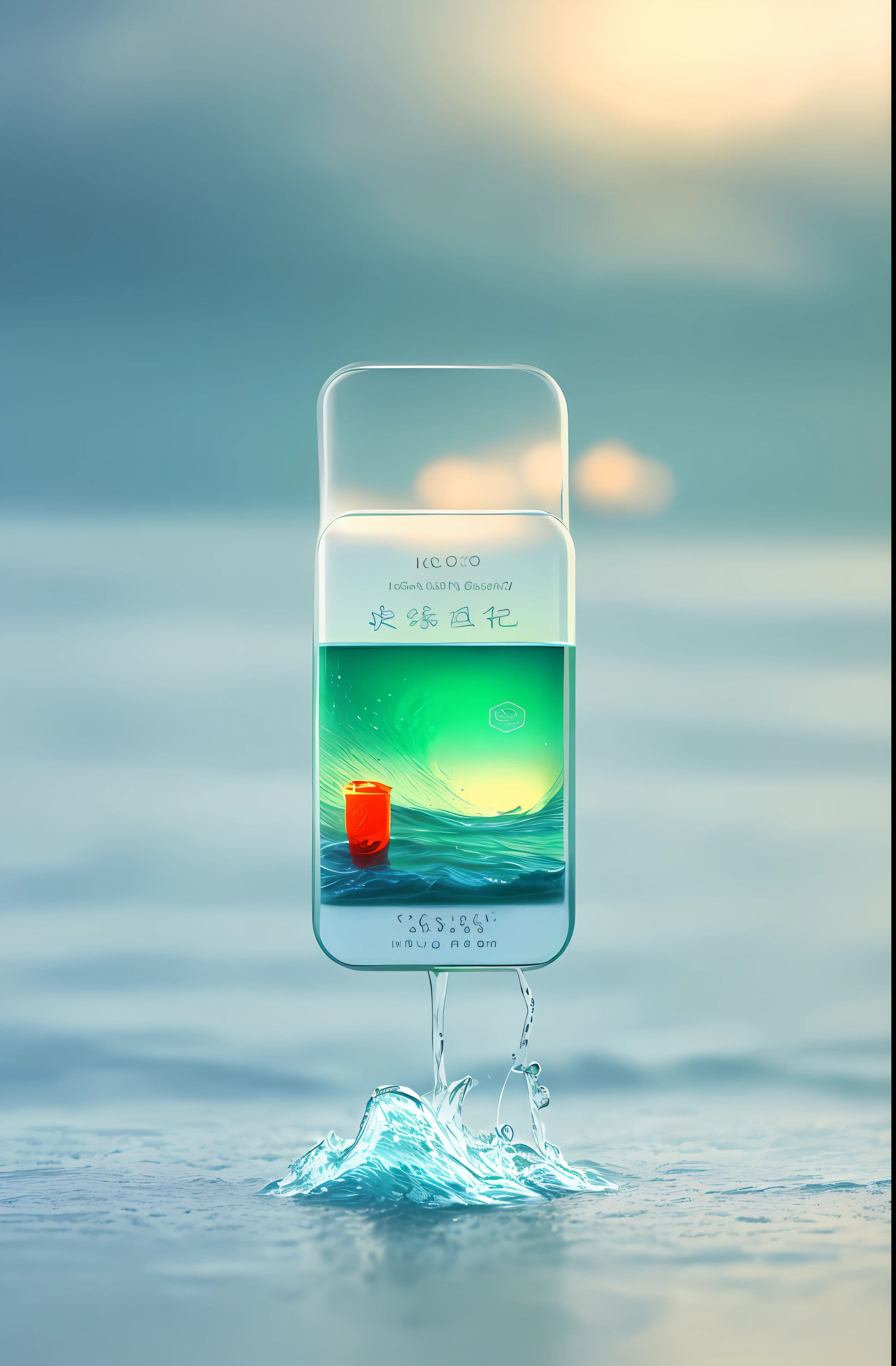 solid balm placed on water in a storm, masterpiece, best quality, high quality, extremely detailed CG unit 8k wallpaper, award winning photography, bokeh, depth of field, HDR, floodlight, chromatic aberration, realistic, very detailed, popular on artstation, popular on CGsociety, complex, high detail, dramatic, art on the go, volumetric lighting