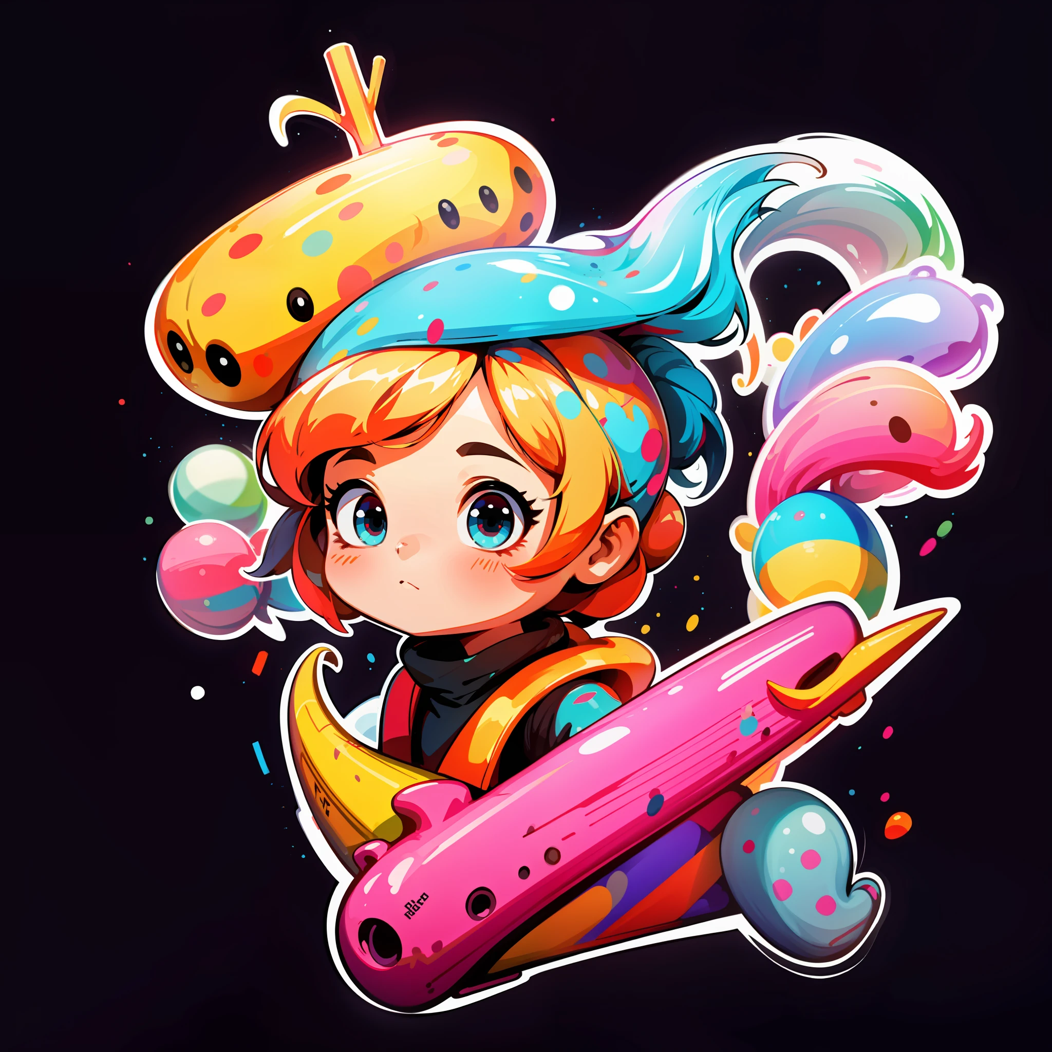 sticker,1girl, simple background,