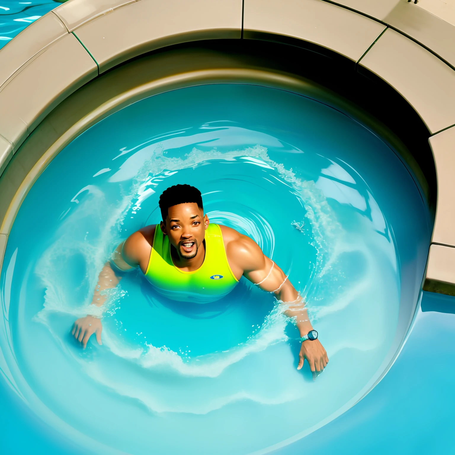 Will smith swimming in the sewer