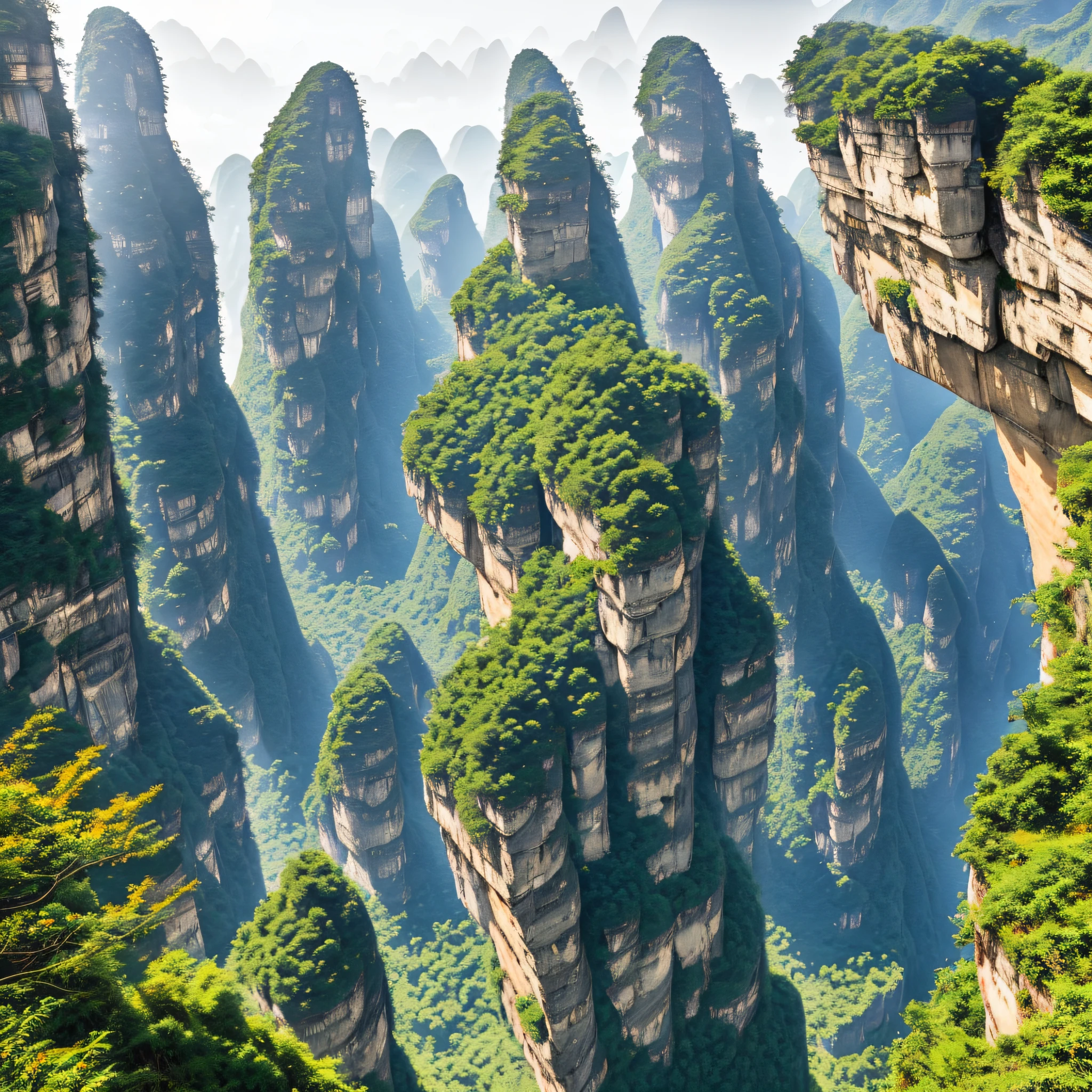 The shocking landscape of Guangxi Hechi, realistic pictures, super realistic, it is completely impossible to see that it is AI --auto --s2