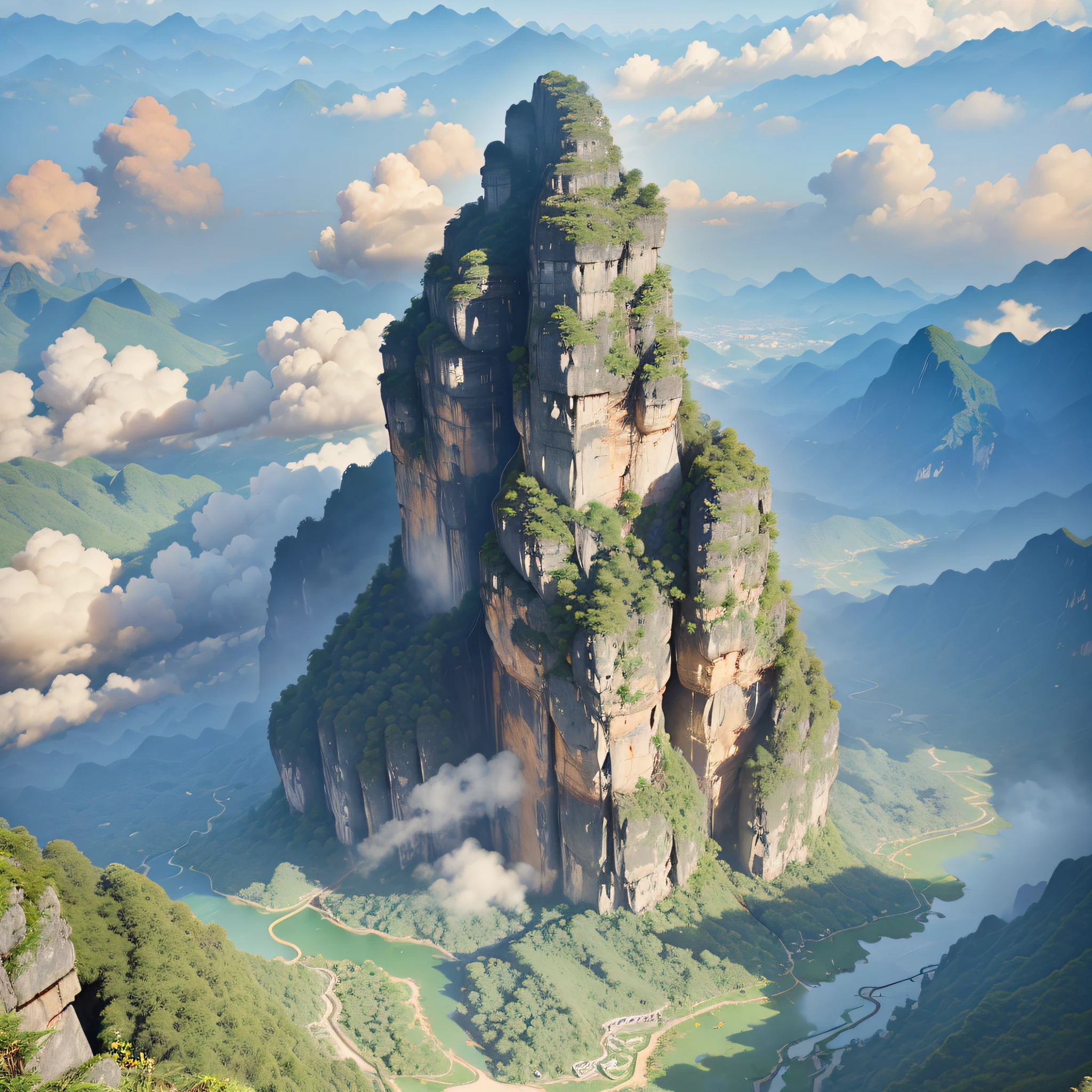 The shocking landscape of Guangxi Hechi, realistic pictures, super realistic, it is completely impossible to see that it is AI --auto --s2