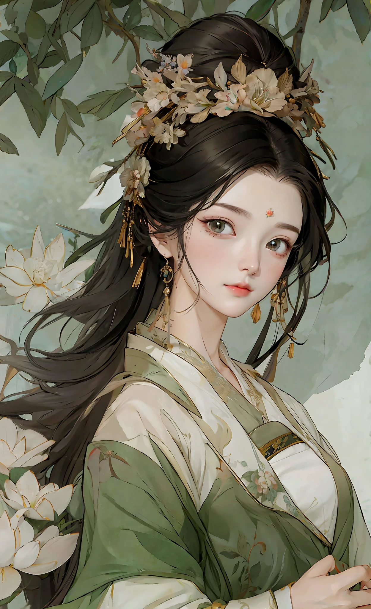 The girl contains spring, her skin is like snow, she is as quiet as Xizi, her are full, the ancient Chinese red shirt, under the peach blossom tree, the composition is exquisite, enough to become a masterpiece. This painting is undoubtedly super detailed, ultra-high-definition, high-quality gongbi art that can become an 8K wallpaper. Extremely detailed details that make the whole painting so real, so moving, Gouvitz style artwork, Guwiz, beautiful character paintings, Guwiz on ArtStation Pixiv, Guwiz on Pixiv Art Station, stunning anime face portraits, beautiful digital artwork, WLOP Rossdraws, detailed digital anime art, Guwiz masterpieces