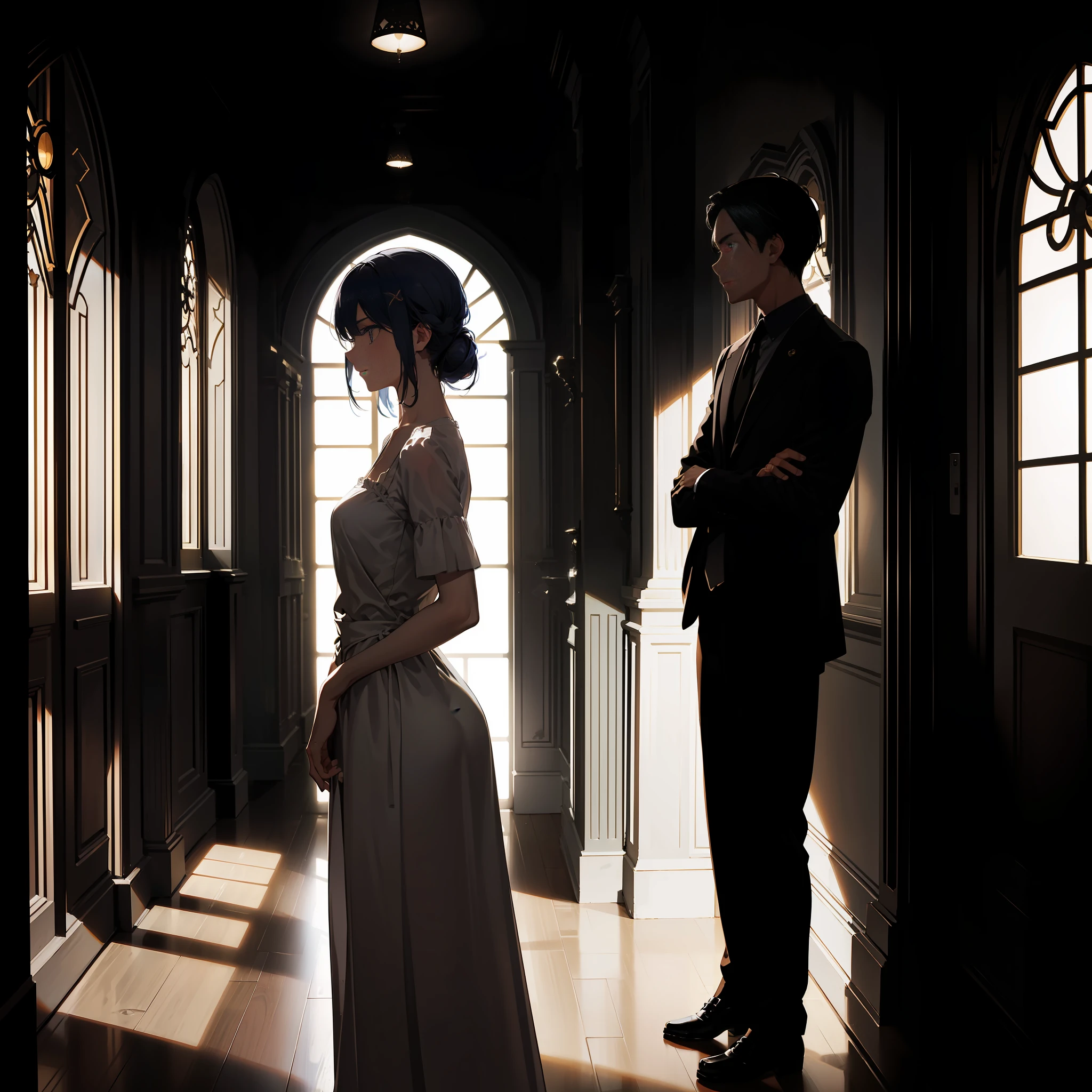 Obvious light and dark changes, excellent light and shadow, dress, St. Louis