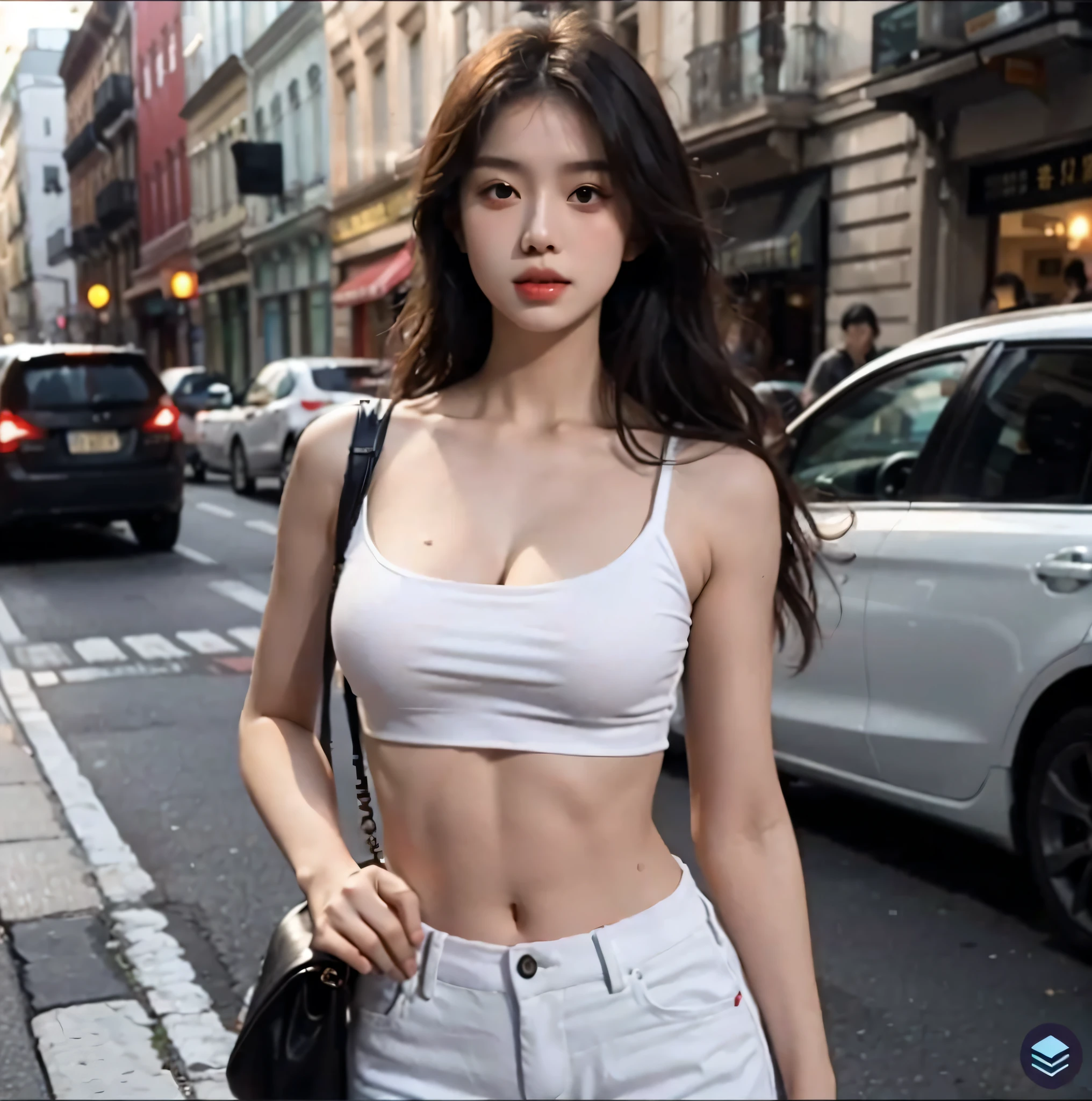 araffed woman in white top and white shorts walking down the street, 2 4 year old female model, photo of slim girl model, gorgeous young korean woman, instagram model, korean girl, beautiful south korean woman, photo of slim girl, beautiful girl model, korean women's fashion model, beautiful model girl, beautiful asian girl, beautiful young korean woman, fashion model