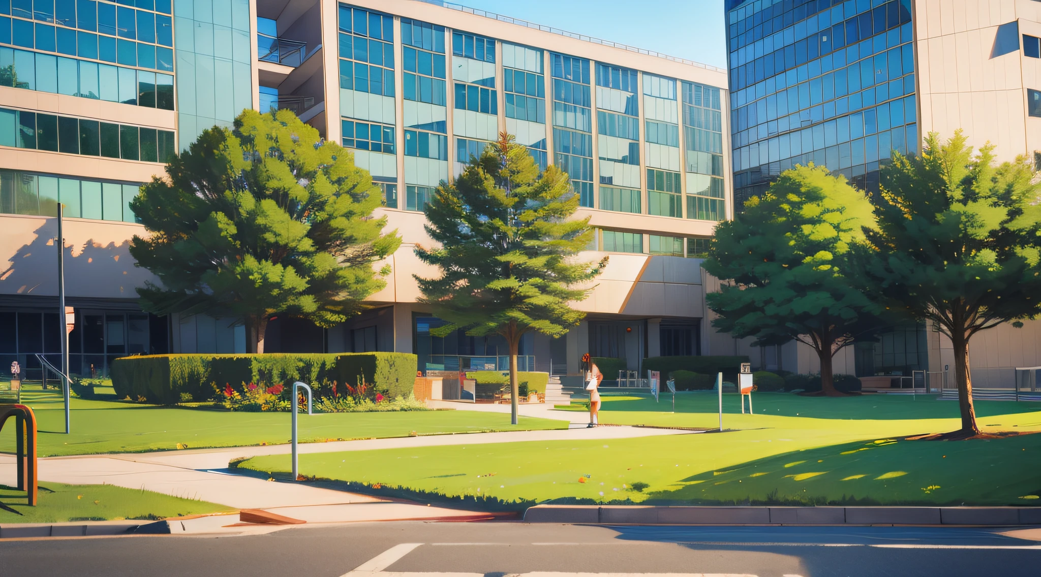 University campuses, playgrounds, school buildings, woods