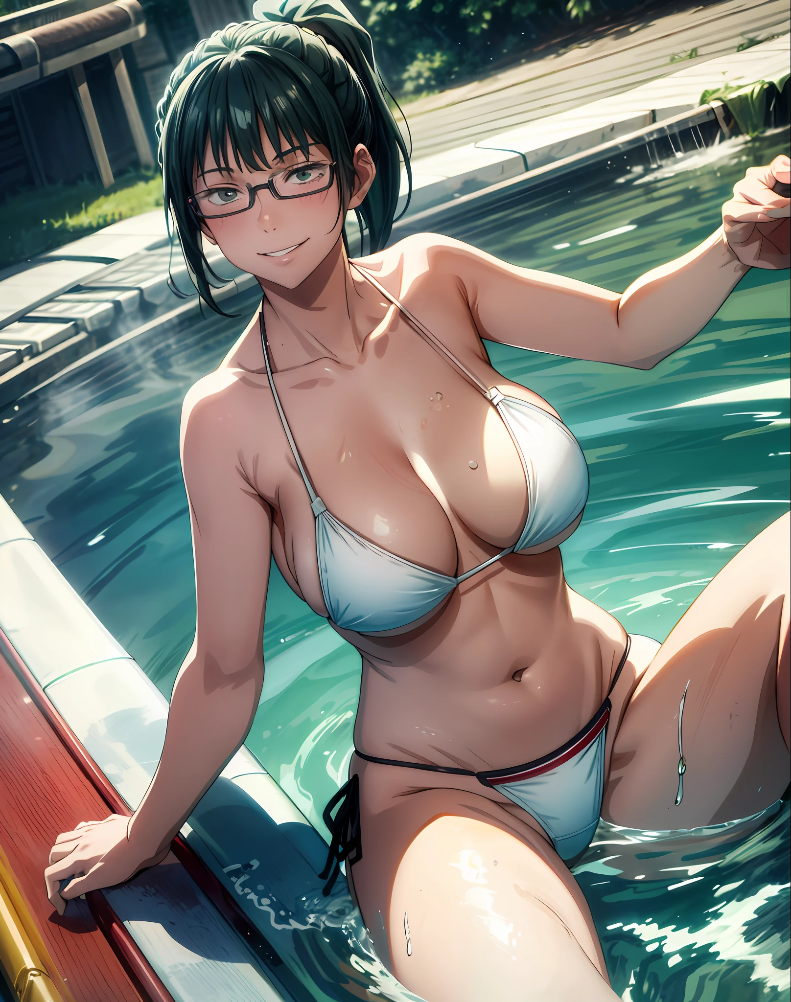 Top quality, masterpiece, ultra high resolution, (photorealistic photo: 1.4), ("Lying girl is vigorously sliding down the water slide",:1.2) 1 Girl, Girl Focus, Leisure Facilities, Pool, (Waterslide:1.3), , Splash, Break "The girl is in the middle of the slide, with water splashing around her as it descends rapidly." Her face is full of elation and joy /", "Her hair flows back in a torrent of water.", "This slide has a colorful and winding structure." , Break "captures the vibrant atmosphere of a sunny water park and her excitement and thrill of the moment you experience the thrill of adventure on the water slide.",
take a dip in the hot springs,Hot Springs in Japan,, ,back shot,Smile,sitting,looking ahead,,(:1.5), (micro :1.5),1girl, , beautiful zenin_maki,ponytail, Glasses,Bangs,Green Hair,Brown Eyes, Medium Breasted, Indoors, Stereoscopic Lighting, Top Quality, Masterpiece, Intricate Detail, Tone Mapping, Sharp Focus, Hyper Detail, Trending in Artstation,,embarrassed,blush,