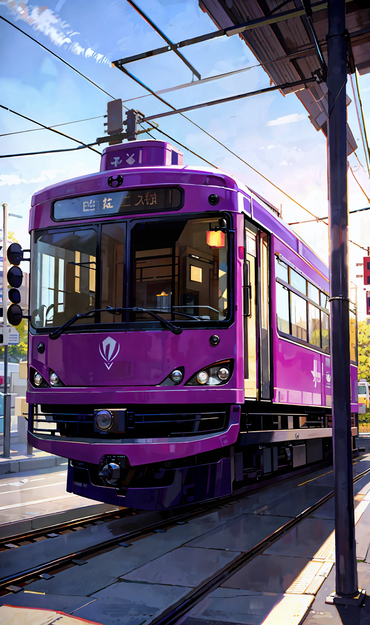 Purple tram