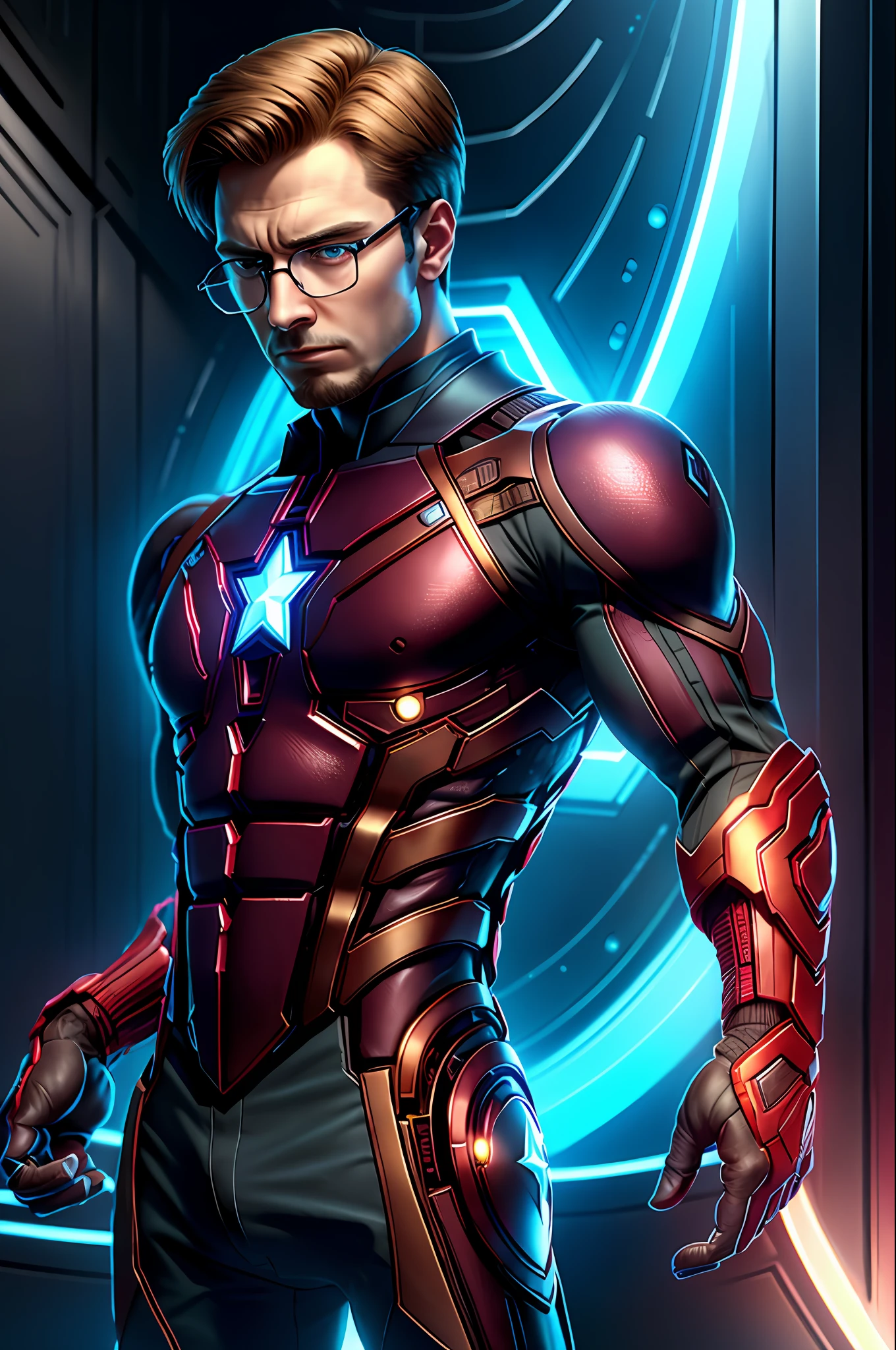 steve rogers, glasses, elegant suit, sc3pt4 style