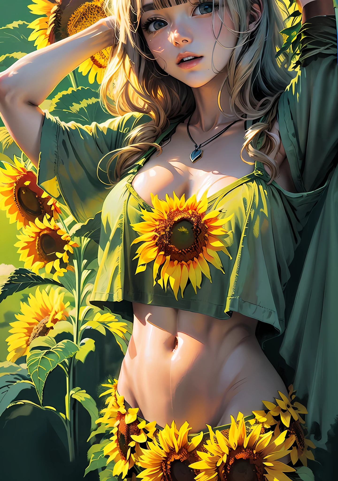 Sunflower, sunshine, masterpiece, no figure --auto --s2