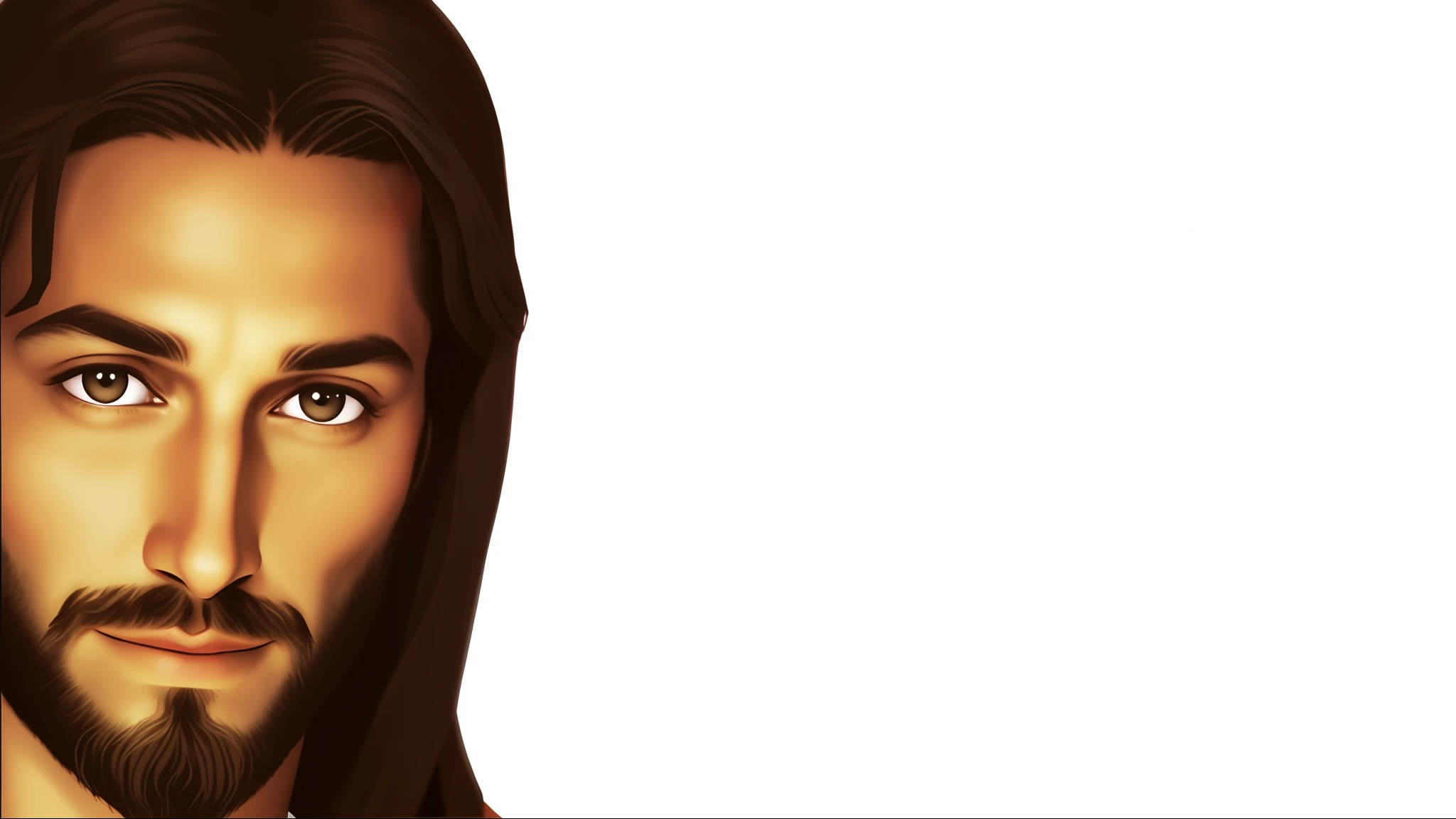 a close up of a man with a beard and a beard, jesus face, ealistic shaded perfect face, detailed face background detail, jesus christ in mass effect, realistic shaded perfect face, tron legacy jesus christ, extremely realistic face, banner, portrait of jesus christ, jesus christ, tron legacy jesus, face very realistic, portrait ezio auditore as female --auto --s2