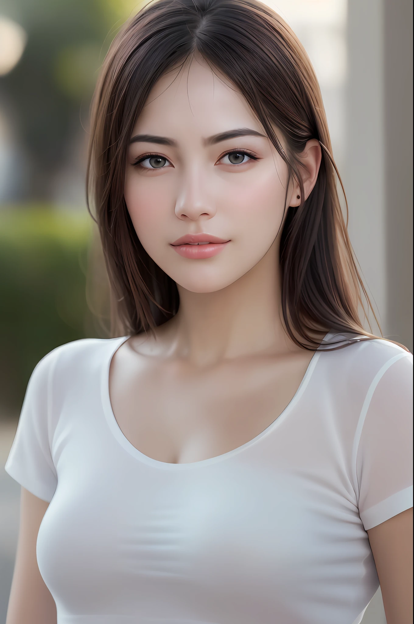 dressed, (photo realistic:1.4), (hyper realistic:1.4), (realistic:1.3),
(smoother lighting:1.05), (increase cinematic lighting quality:0.9), 32K,
1girl,20yo girl, realistic lighting, backlighting, light on face, ray trace, (brightening light:1.2), (Increase quality:1.4),
(best quality real texture skin:1.4), finely detailed eyes, finely detailed face, finely quality eyes,
(joy, blush), (tired and sleepy and satisfied), face closeup, t-shirts,
(Increase body line mood:1.1), (Increase skin texture beauty:1.1)