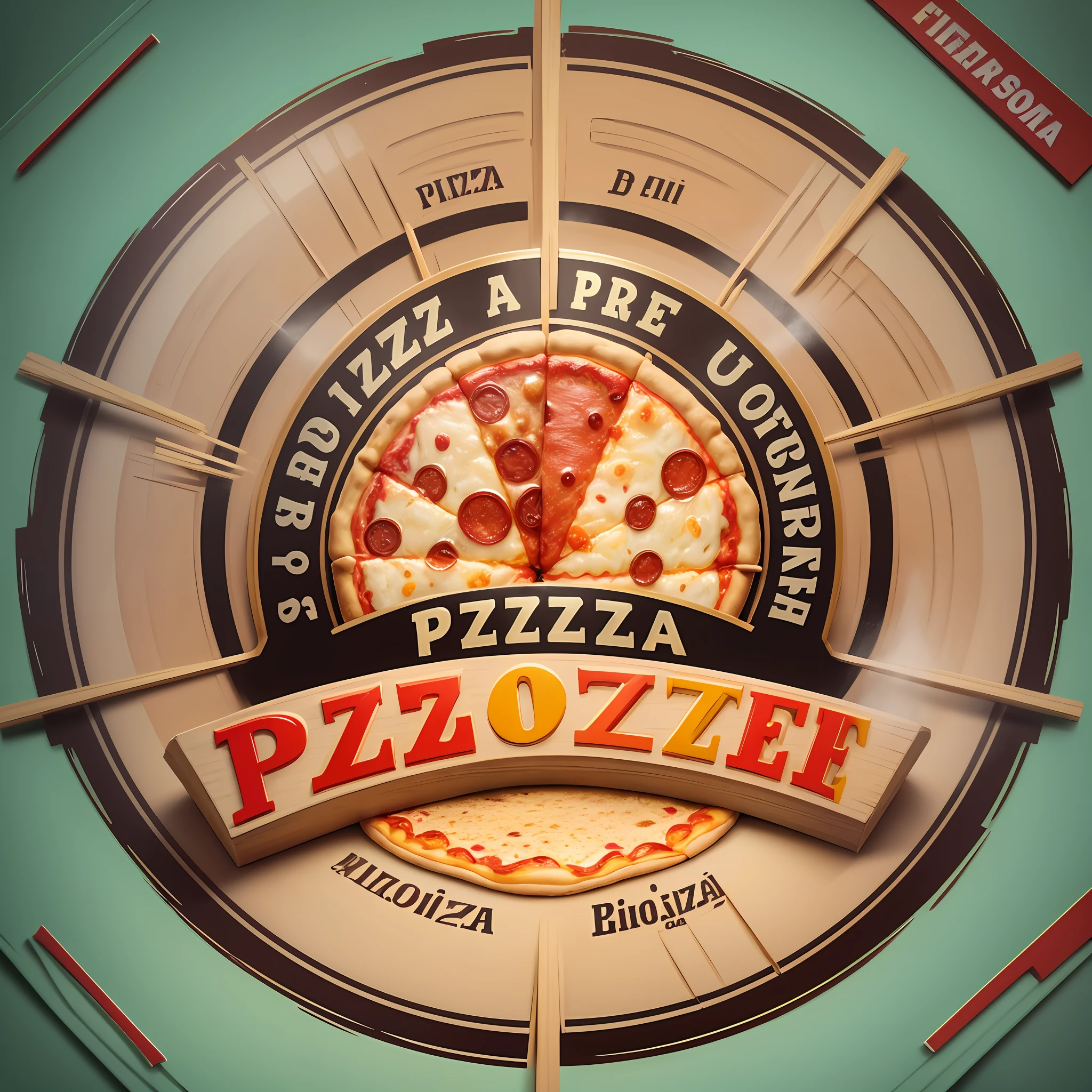 pizzeria banner with the letters in Portuguese PIZZA SOUZA PIZZA SOUZA PIZZA, MOZZARELLA LOGO CHEESE MELTING REAL PROFESSIONAL IMAGE WITH LEFTOVER BANNER STYLE BACKGROUND LOGO ,LOGO BRAND --auto --s2