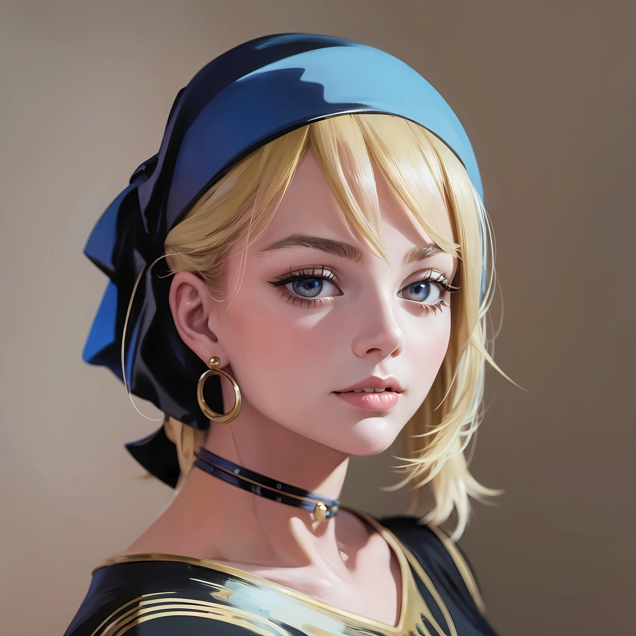 margot robbie in a girl with pearl earring pose --auto --s2