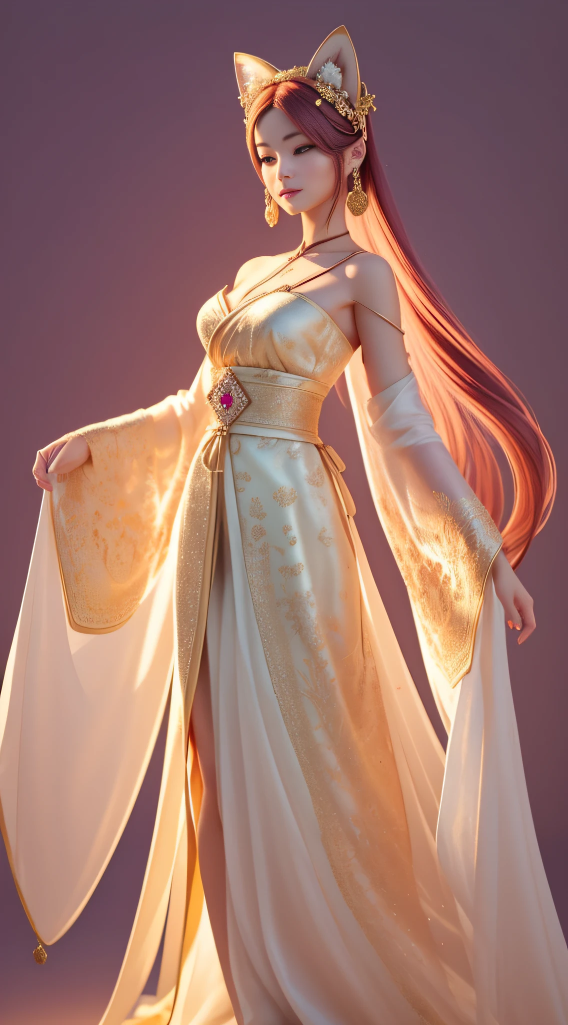 The female fox has cultivated into a human form, with a slender posture, silky skin, a beautiful face, and deep eyes, as if there is a special wisdom in it.
She wears a gorgeous brocade robe embroidered with delicate patterns, showing exquisite craftsmanship in the details. He wears a red hairpin set with a crystal clear ruby that glitters brightly.
Her body exudes a faint fragrance, which makes people feel refreshed, as if they are in the clouds. Her body is flexible and light, and her walking seems to have a sense of ethereal, like a swallow in the sky.
Although she has cultivated into a human form, she can still feel the fox qi flowing in her body, which makes people can't help but feel a mysterious and amazing feeling towards her. She is a beautiful and mysterious female fox that exudes charm