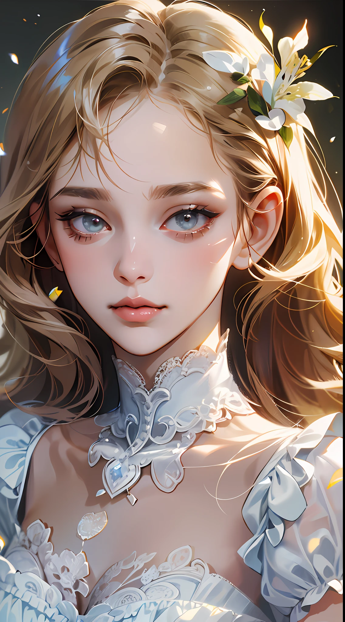 8k resolution, delicate facial features, perfect face, young woman, high detail, higher quality, beauty, elegance, long eyelashes, light chestnut hair, white dress, lace short sleeves, white ballet shoes, delicate face, {{illustration}}, {extreme delicate and beautiful}, {exquisite finish}, super detailed, delicate glowing eyes, cinematic light, extreme light effects
Model: Cinematic Realism, CFG scale: 12, LoRA: Bright (1.35)