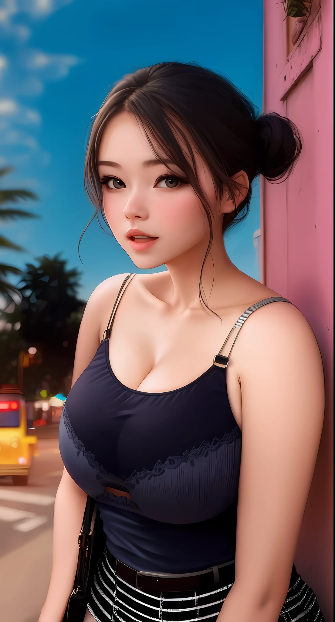 Sexy girl with large breast