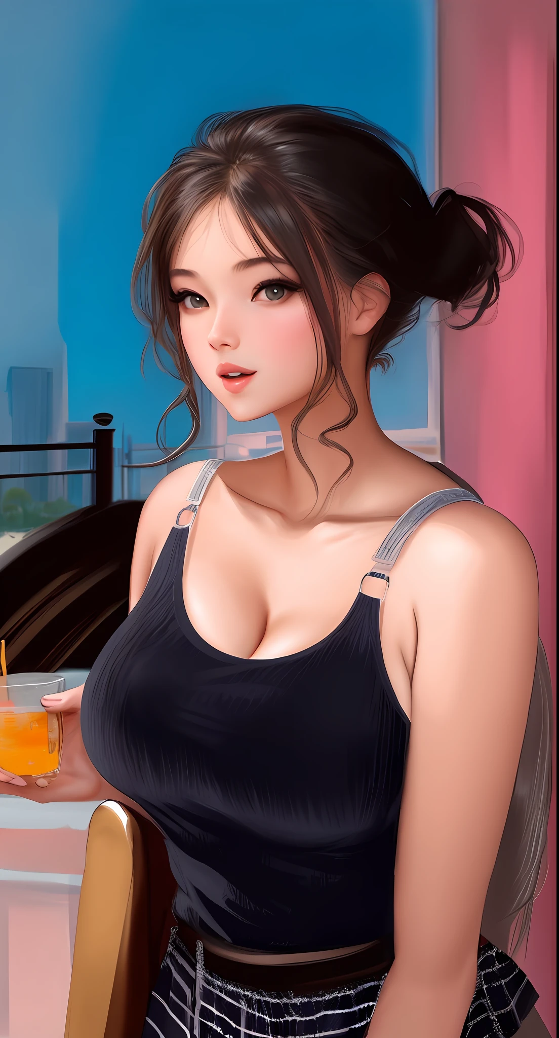 Sexy girl with large breast