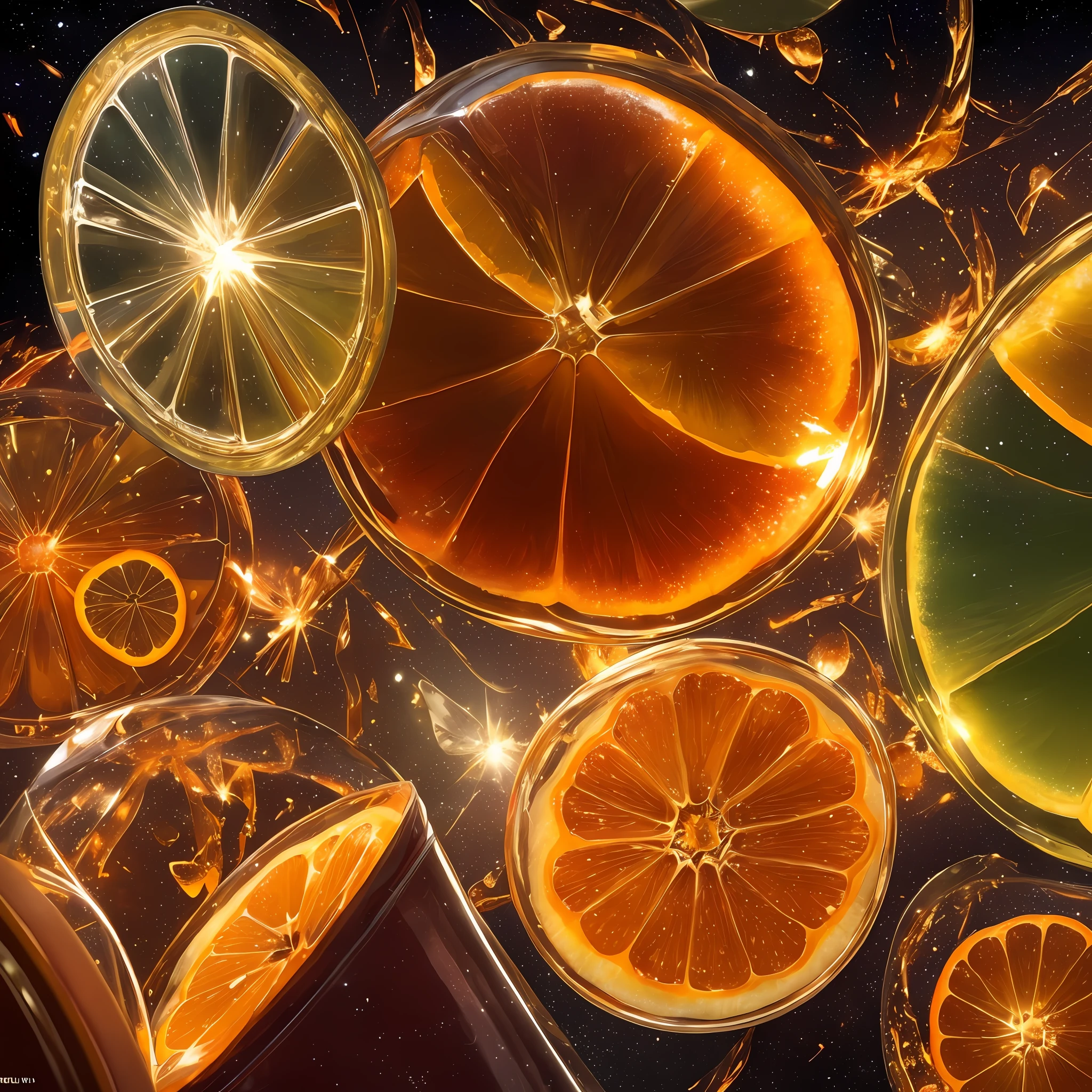 Computer, Extensive landscape ultrasound photography (general view, which shows a glass glass, glass bottle, inside, gerbera, orange, slices, cinnamon, ), bottle, gerbera (detailed description of the bottle, gerbera, orange slices, ), glass, (detailed description), inside the glass dew (ultradetail), orange gerbera, orange slices (detailed), morning sky, rays of the sun, (detail), bottle, reflection of dawn (1: 3), fireflies (1: 3), (ultradetailed description of appearance), bottle, candle (crystals: 1.2), BREAK production art, (warm light source: 1.2), (Firefly: 1.2), orange, yellow, fire particles, colors, complex details, volumetric lighting, realistic fantasy BREAK (masterpiece: 1.2), reflection, (best quality), 4k, ultra detailed, (dynamic composition: 1.4), high detailed, colorful details, (warm colors: 1.2), (luminous lighting, atmospheric lighting), warm, light, magical, explosion, --auto --s2