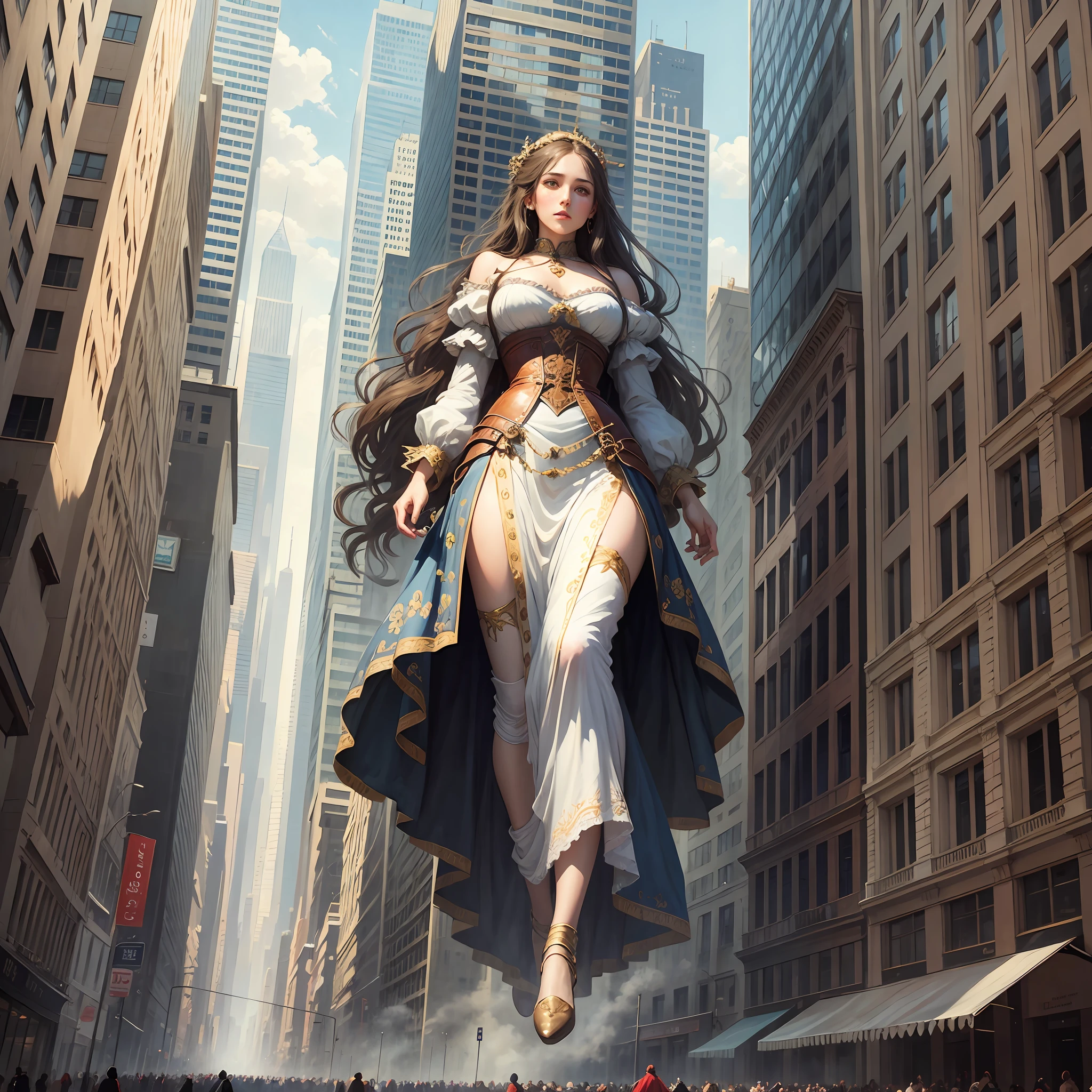 The best painting, a beautiful maiden giant of unparalleled height trampled to death in the city --auto --s2