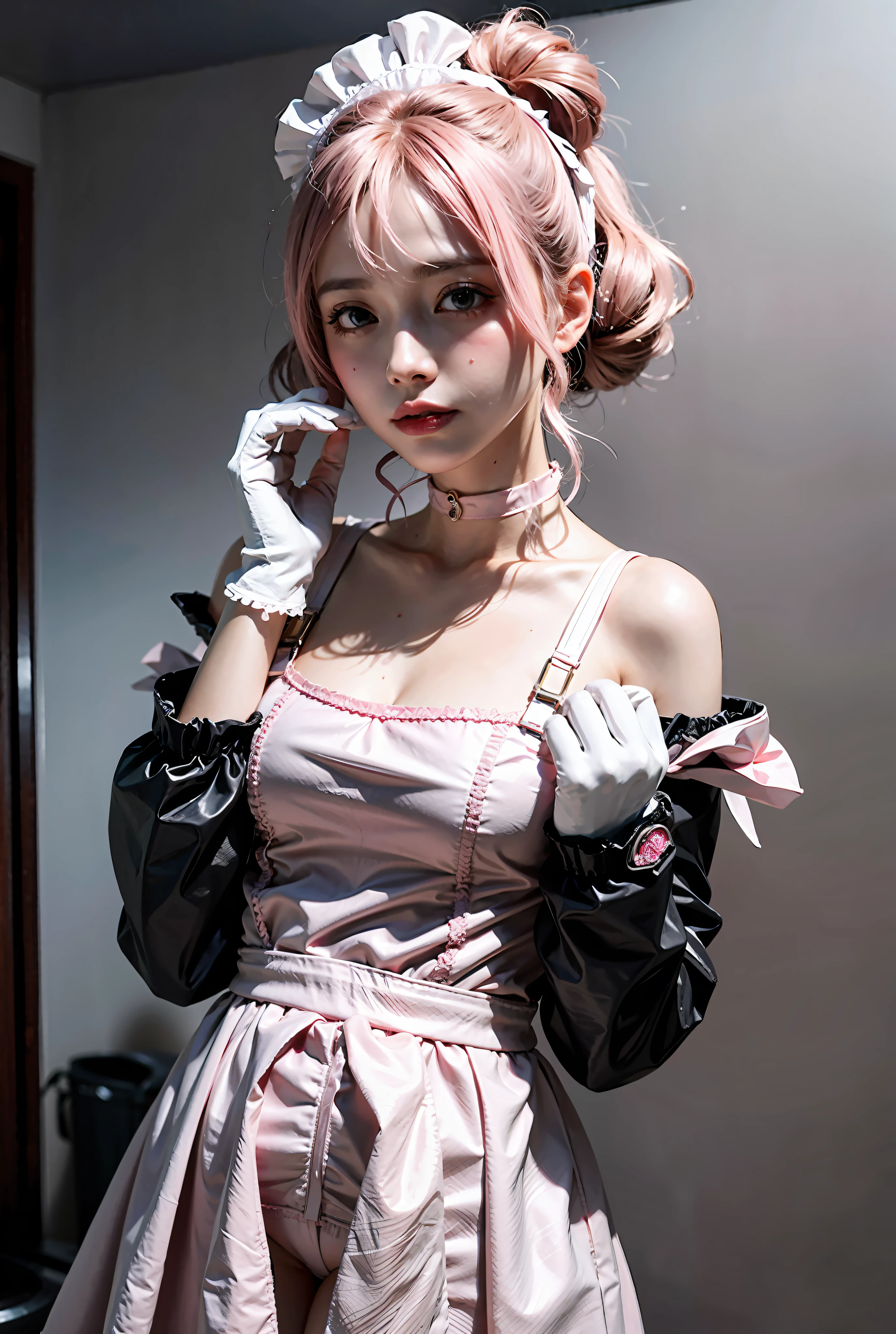 Hands are replaced with gloves