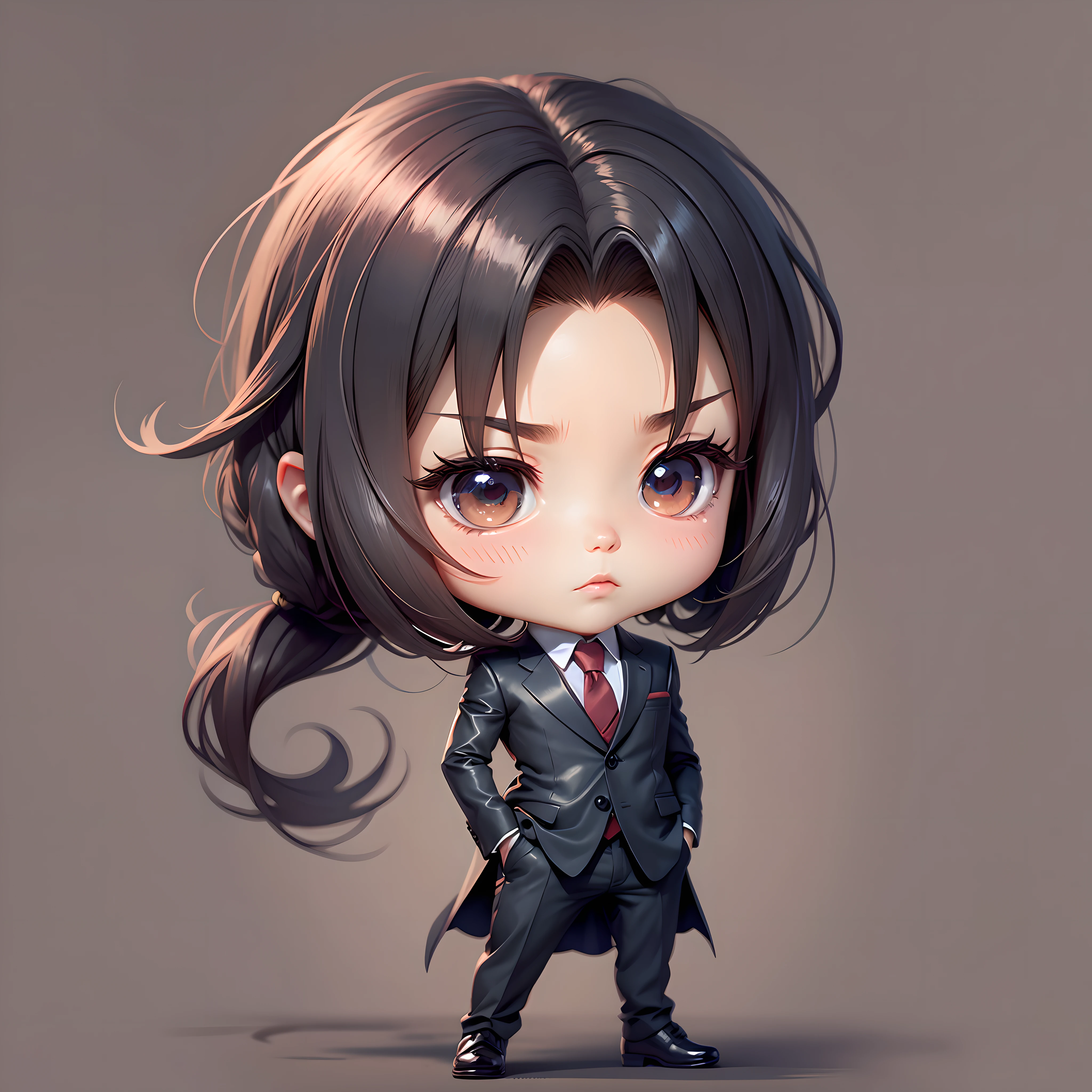 Chibi character with suit outfit --auto --s2