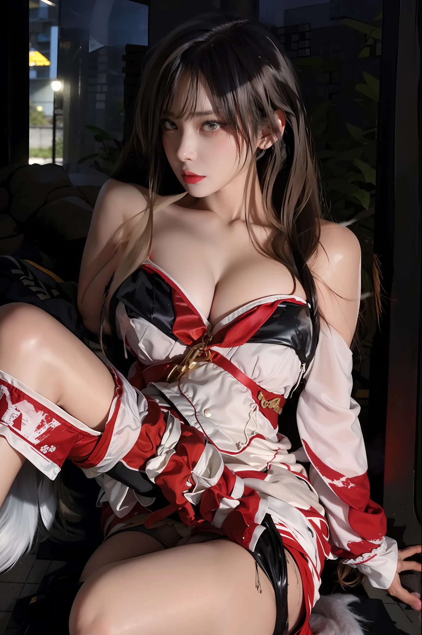 - [ ] (((wearing the torn sheer costume of the superheroine)))),((no panties, no bra)), wet crotch, wet thighs, Beautiful girl with accentuated slender abs: 1.4, (((The tip is protruding, the areola is protruding, the shape of the pubic area is clearly visible))), Six-pack abs: 1.4, bust Botox, big, perfect body, photo, Sharpness, unique 850 4, koda850 k portrait camera, f1.6 lens, ultra-realistic textures, spectacular light textures, Cinestil 800 fashion mechanics, (futuristic sci-fi battle fashion, elbow and knee cyberpad, cyber long boots, cyber glove: 1.1), ( Completely tied with chains)))), restraints, slaves, collars, contempt, ((tears flow, hurt, cry with pain)), sweating, (((wide prison with sunlight))), dark fantasy, peeling ceilings, broken slabs, rebar between cracks, realistic material details, extreme details, ultra-realistic materials, broken walls, (((torn costume))), wet, cloudy, ((The noose is digging into the crotch, the hands are tied behind the back, the invisible hands)), (((no pan no bra))), costume torn to shreds, broken golden shield and combat spear lying around, long combat boots with white knee pads, long white gloves, combat shoulder armor, junkyard, raining blood, guro, blood on face, blood splatter, realistic,ズタズタに引き裂かれたコスチューム、割れた黄金の盾と戦闘用矛が転がっている、白い膝当て付き戦闘用ロングブーツ、白いロング手袋、戦闘用肩アーマー, junkyard, raining blood, guro, blood on face, blood splatter, realistic,(あざ、汚れた、破れた服、露出度の高い服、血:1.3)、茶色の髪、長い髪、破れたケープ、破れたパンスト、