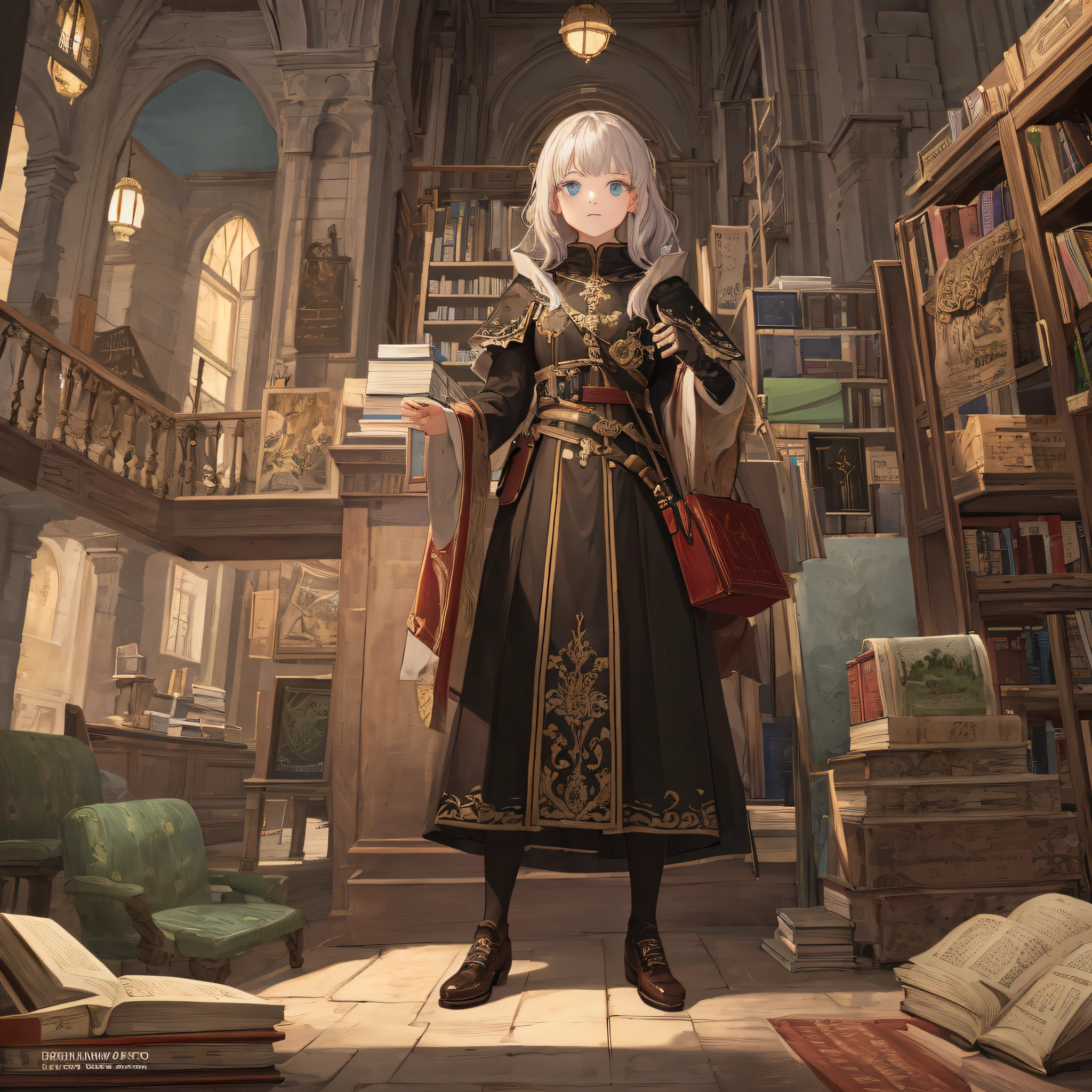 masterpiece, high quality, absurdres, ultra detailed, illustration,8k, unity, 1girl, (25yo:1.4), books, rpg, pov, looking at viewer, simple bookstore background, fisheye,