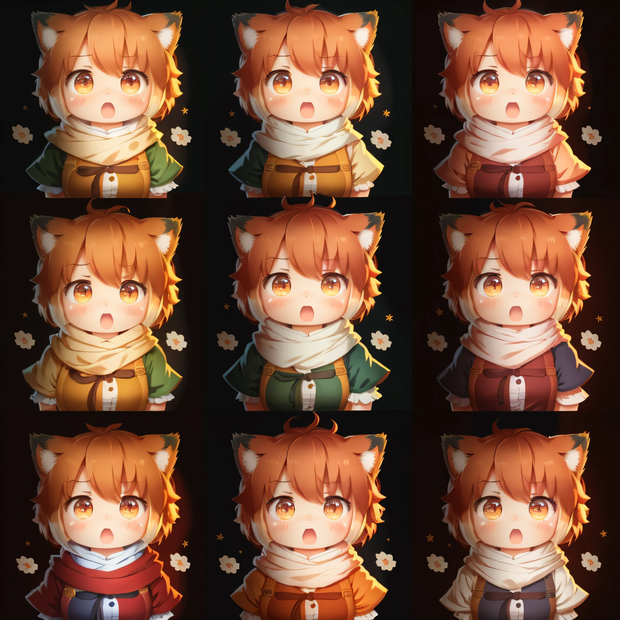 protagonist, full body shot, variety of emotions and facial expressions, cute, calico, movie, illustration, various patterns, high quality --auto --s2