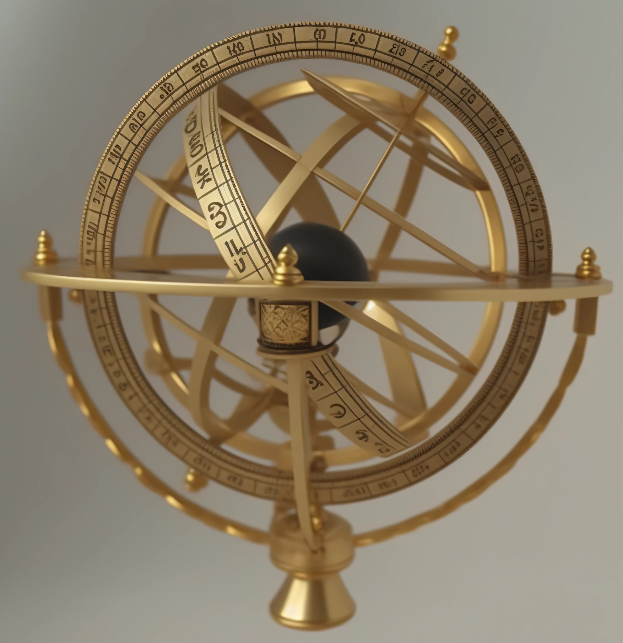 Close-up of gold sundial on white surface, astrolabe, armillary sphere ring jewelry, aureli, gyroscope, celestial regulator, sundial, 4 0 9 6, 360, medieval globe, Atlas, set 1 8 6 0, geometry and astrology, H 1088, 1 4 8 0 s, decolorization, generation of line drawings