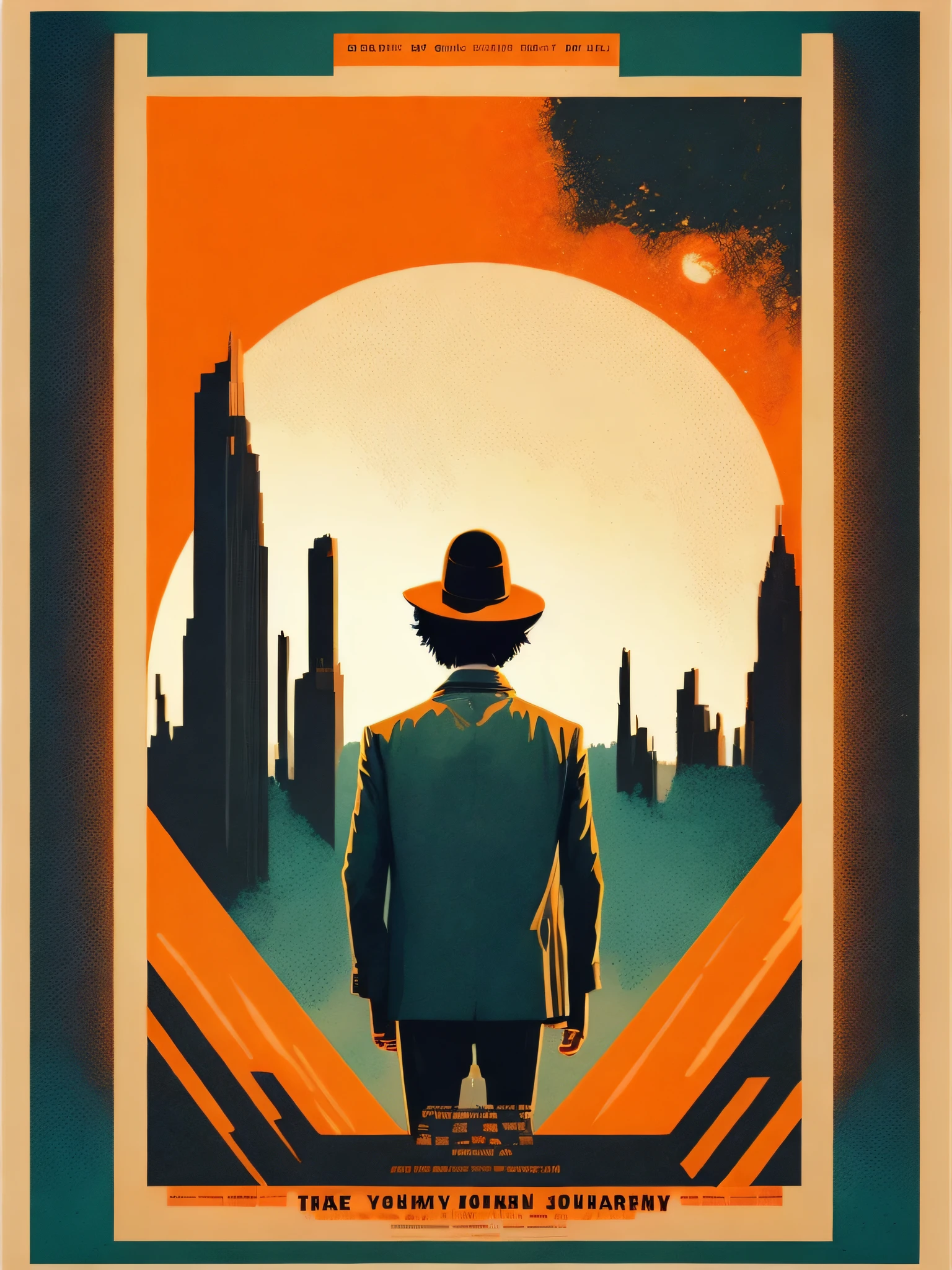 a movie poster with "Take a book with you on your journey" "With a Book" by Olly Moss