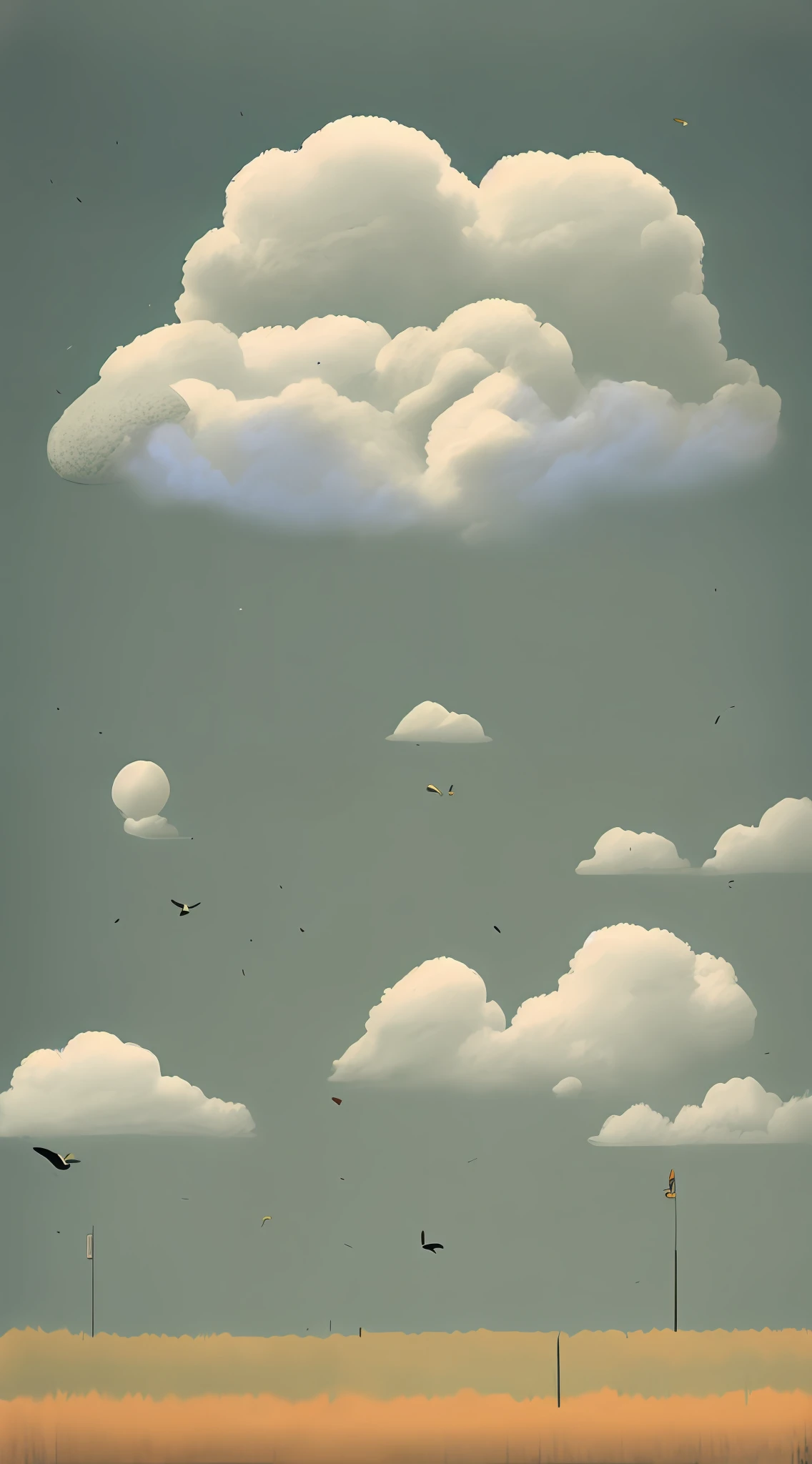 White clouds