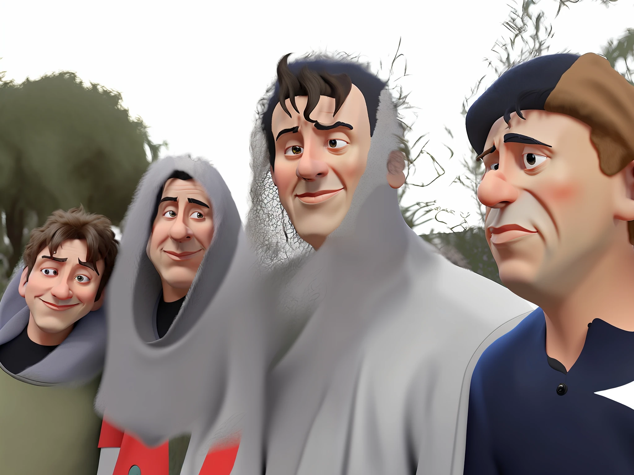 tdst style of ((Adam Sandler)), sideways, profile, showing teeth