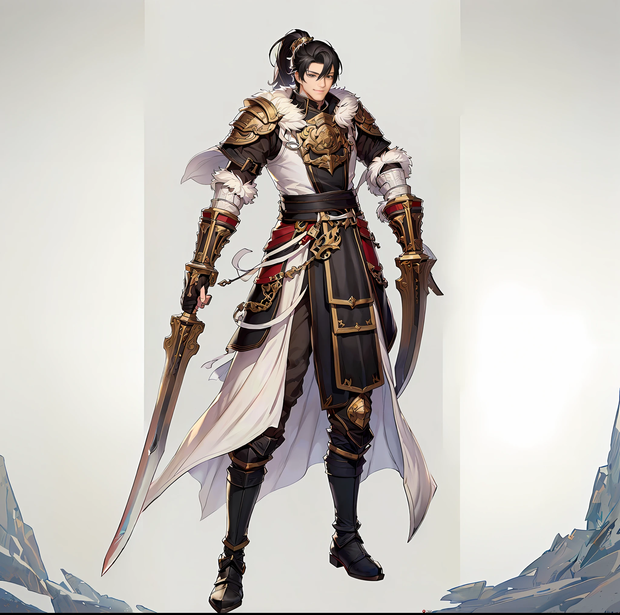 a close up of a person with a sword and armor, rpg character art, epic exquisite character art, male paladin, rpg concept art character, a human male paladin, picture of a male cleric, stunning character art, detailed character art, by Yang J, keqing from genshin impact, casimir art, rpg portrait full body, genshin impact character