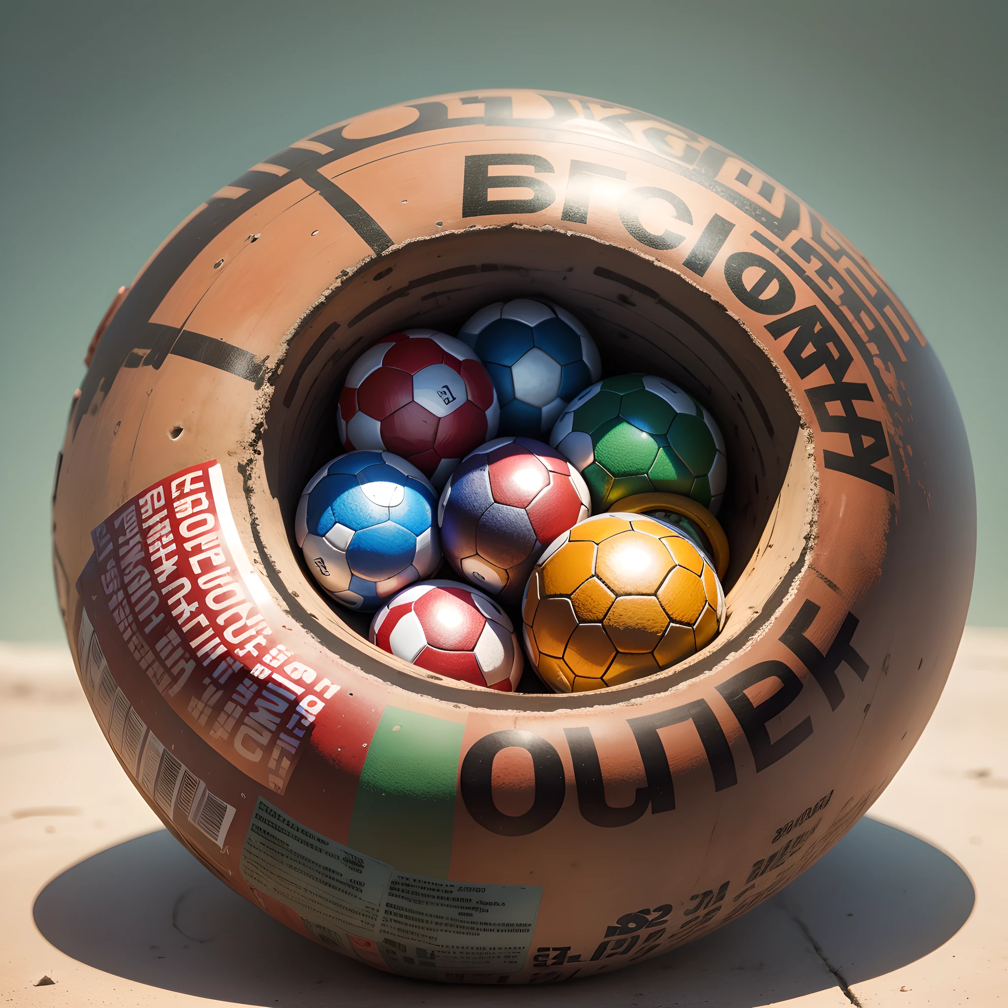 Large ball made of bottle caps --auto --s2