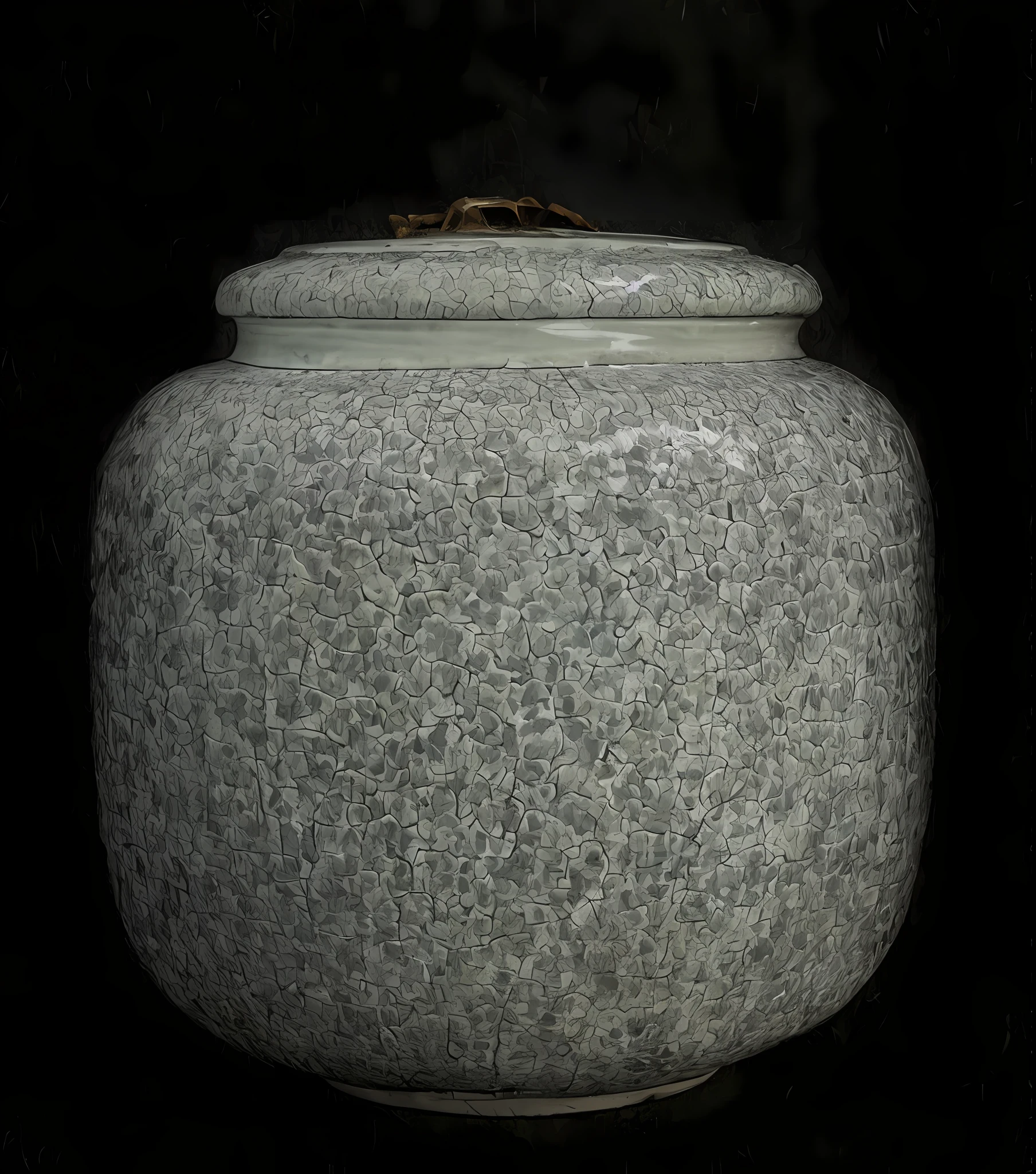 Still life, textured bark, white porcelain