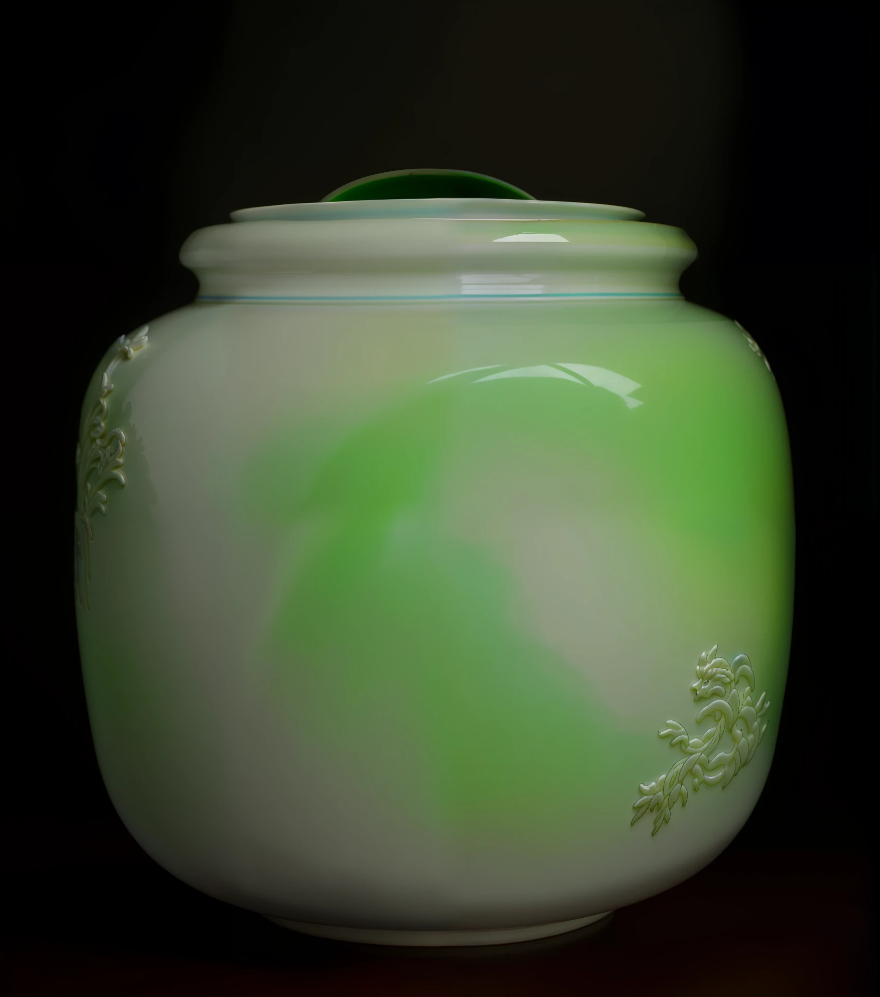 4k photo, white porcelain vase, Chinese dragon porcelain sculpture on vase, (Chinese dragon) (雟龙), side light, telephoto, studio light, (white porcelain), humid fog, intricate details, 4k HD, Chinese style Smooth texture Extreme light and shadow (porcelain) cute, super cute, ((porcelain)) (tri-coloured glazed pottery of the Tang Dynasty)