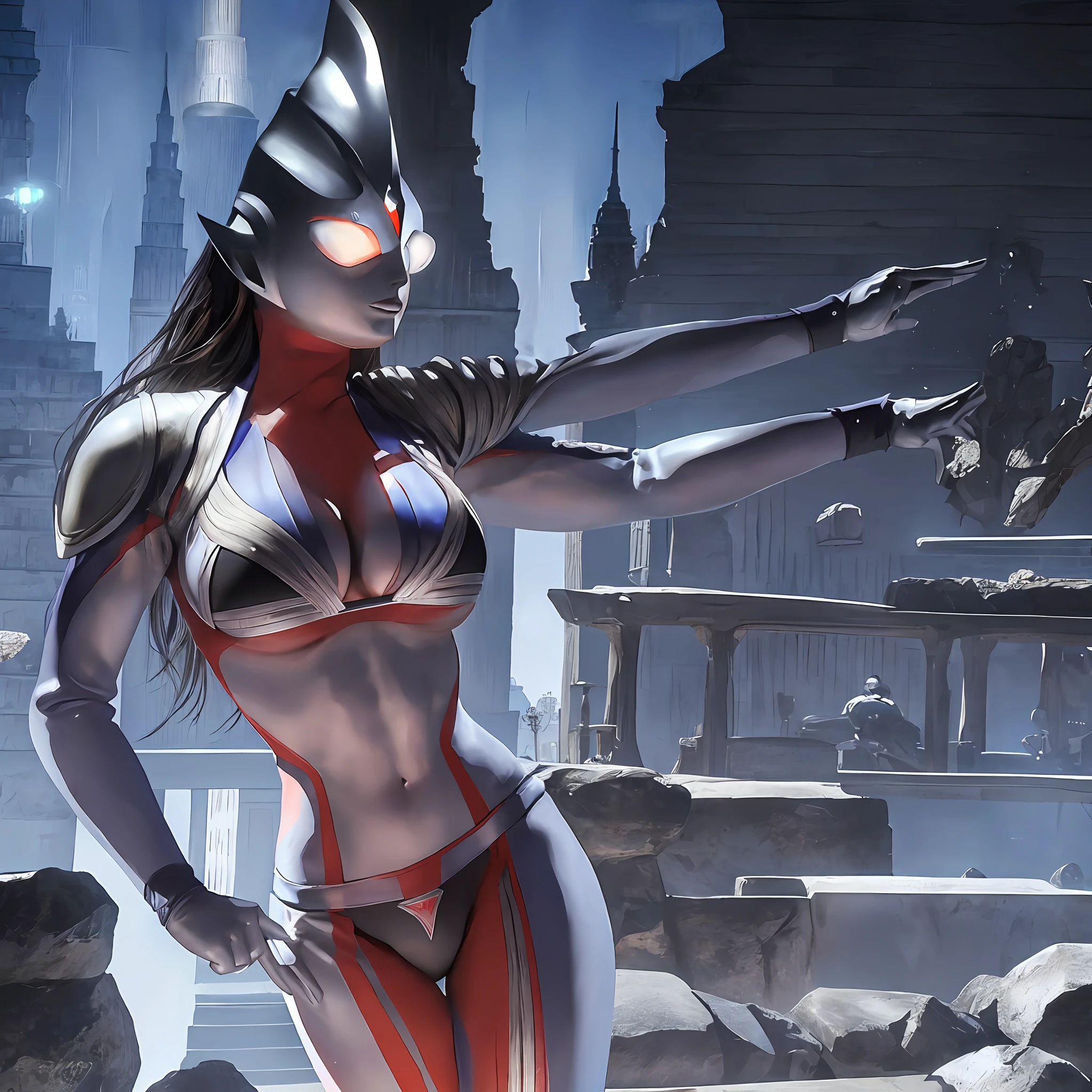 ultraman, intricate detail, detailed facial features, high detail, sharp focus, smooth, aesthetic, extremely detailed, (by greg rutkowski:1), (by luis royo:1), by artgerm, Stephen Kasner, John Picacio, (vibrant, dramatic,sharp focus, 8k),an extremely delicate and beautiful), finely detail, beautiful detailed,shiny eyes, big beautiful eyes, detailed face,(cleavage:1.2),(round boobs:1.4),(cowboy shot:1.3),photorealistic,soft lighting, high quality, volumetric lighting, candid,Beautiful face,rim lighting, two tone lighting,(toned physique:1.1),(classroom :1.2),(dark hair:1.3),in the morning,sunlight,(black micro bikini:1.5),(six-pack abs:1.15),,blue eyes, a beautiful woman, supermodel, (fullbody:1.3),small head,(solo:1.3),standing, (long hair:1),(wide shoulder:1.3),(muscular arms:1),(muscular leg:1.4)