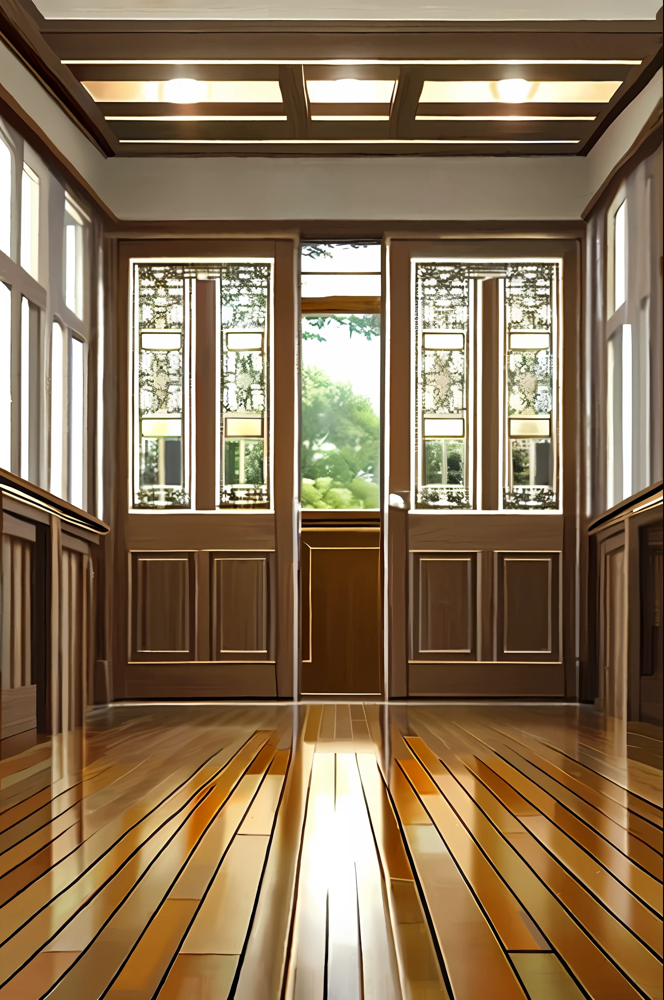 masterpiece, best quality, def1, bottomless, wood floor, indoors,