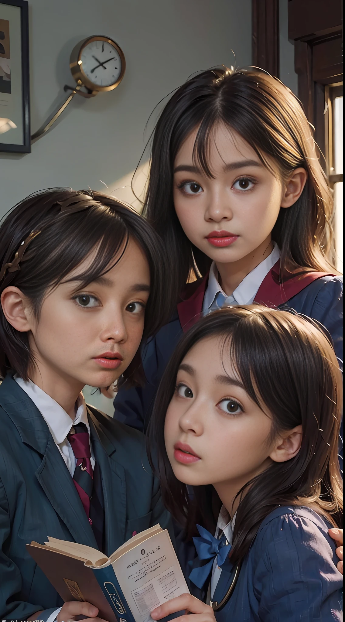 (Masterpiece, of the highest quality), two people, a young girl looking questioningly at the other kind female doctor