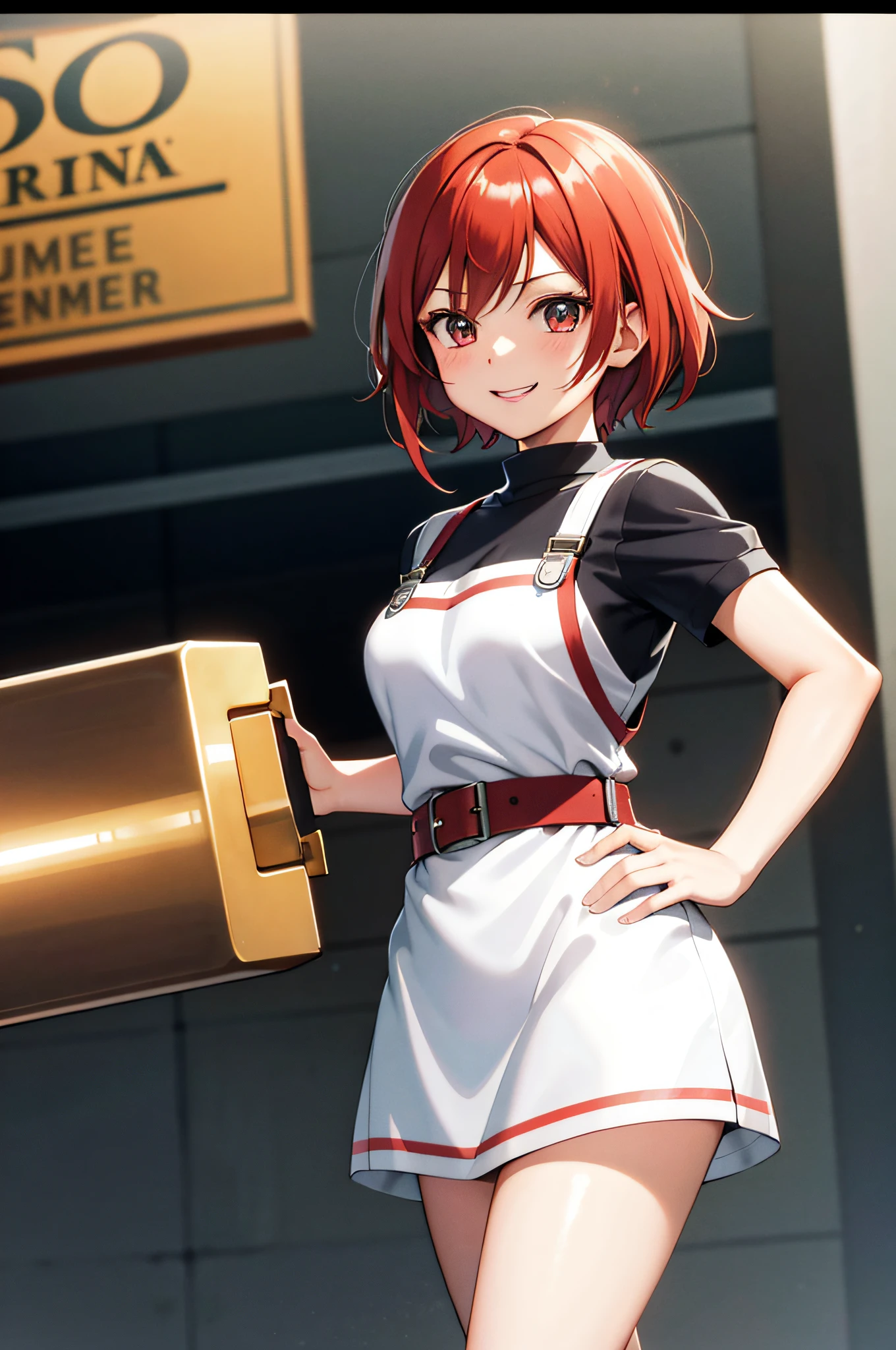 (((Masterpiece))),Superb image quality,Super detail,Ultra high definition,Anime girl with red hair and leather apron,holding a hammer,Lori,Rin,Cute girl anime visual,Ha bite,Female protagonist 👀:8、Kushart Krenz key art feminine,Kusher Krenz,smile,cute anime wife in a nice dress,Brilliant, dense, forge, forge, unreasonable, Forge background, (((Masterpiece))),Superb Picture Quality,Super Detail,Ultra High Definition,Anime girl with red hair and leather apron, holding a hammer, Lori, Rin, cute girl anime visual, Bite, Female protagonist 👀: 8, Kushat Krenz key art feminine, Kushat Krenz, smile, cute anime wife in a nice dress, brilliant, dense, forge, forge, unreasonable, forge background, Alafed man in grey and white costume posing for photo, secret seventh power rangers, covered in full silver armor, back rogers, 1 9 7 9, 1979, hero action pose, sleek silver armor, skintight silver armor, Power Rangers, 1981, silver armor, 1 9 8 1, 1 9 8 2