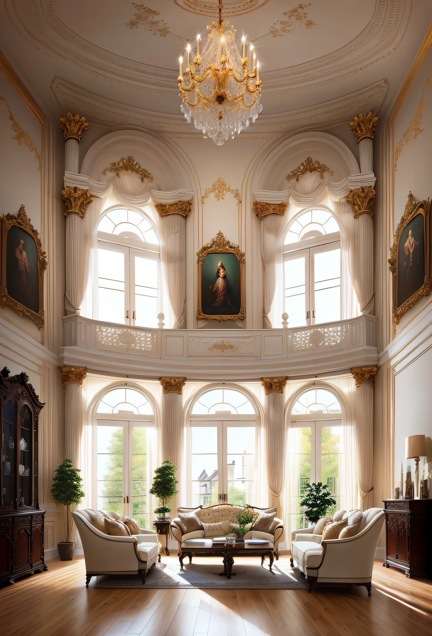 European-style living room, interior decoration details, decoration design drawing --v 6