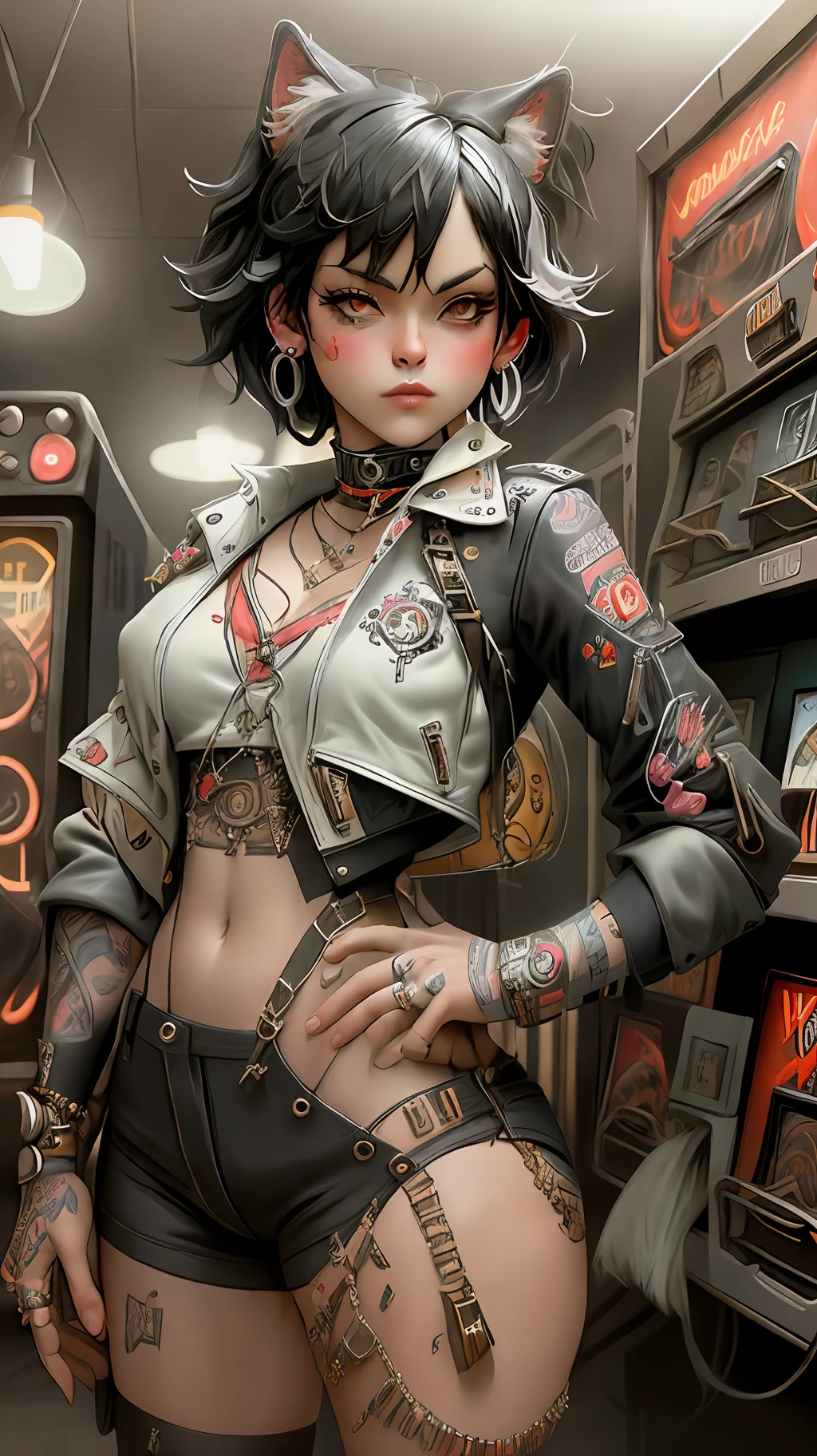 add_detail, masterpiece,Joan Jett loves Rock 'n Roll so she put another dime in the jukebox,