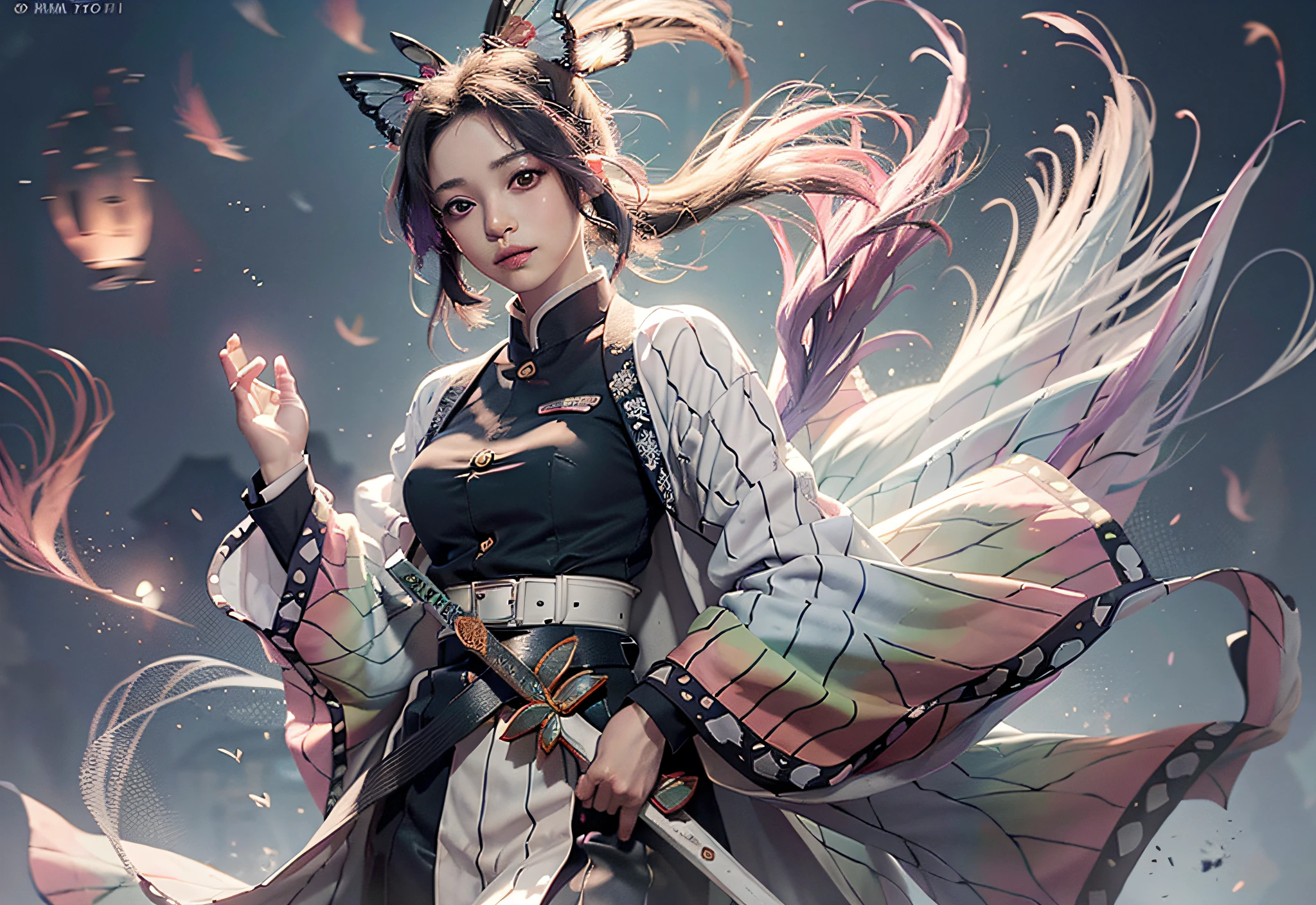 Official Art, Unity 8k Wallpaper, (High Detail), Beautiful and Aesthetic, Masterpiece, Top Quality, Realistic,
Tengu Mage, Tengu Feather Fan, Wind Spell, Tengu Charmer, Mount Tengu, Shinto Magic,
Delicate lighting, soft highlights, discreet depth, demon slayer