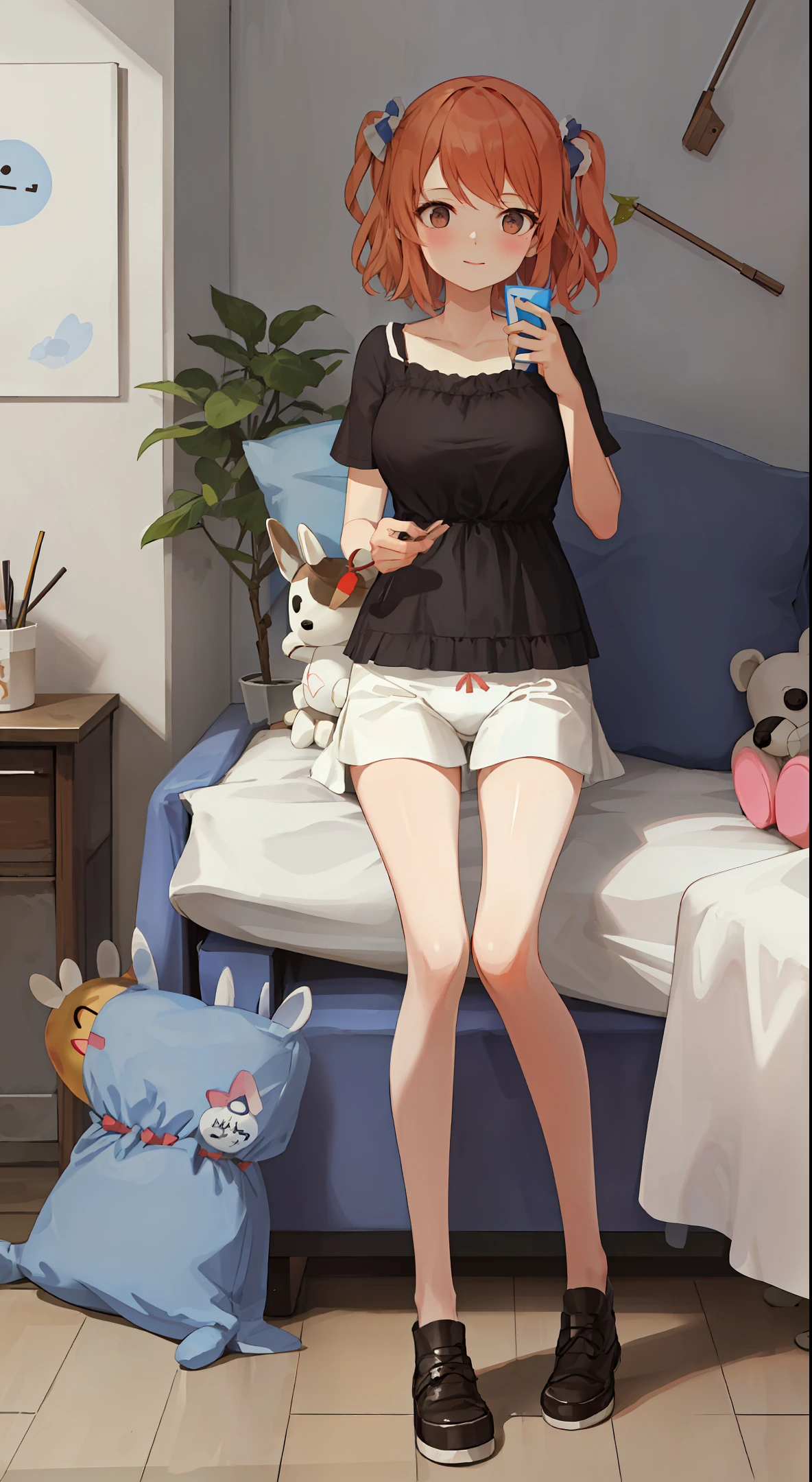 A mother in diaper